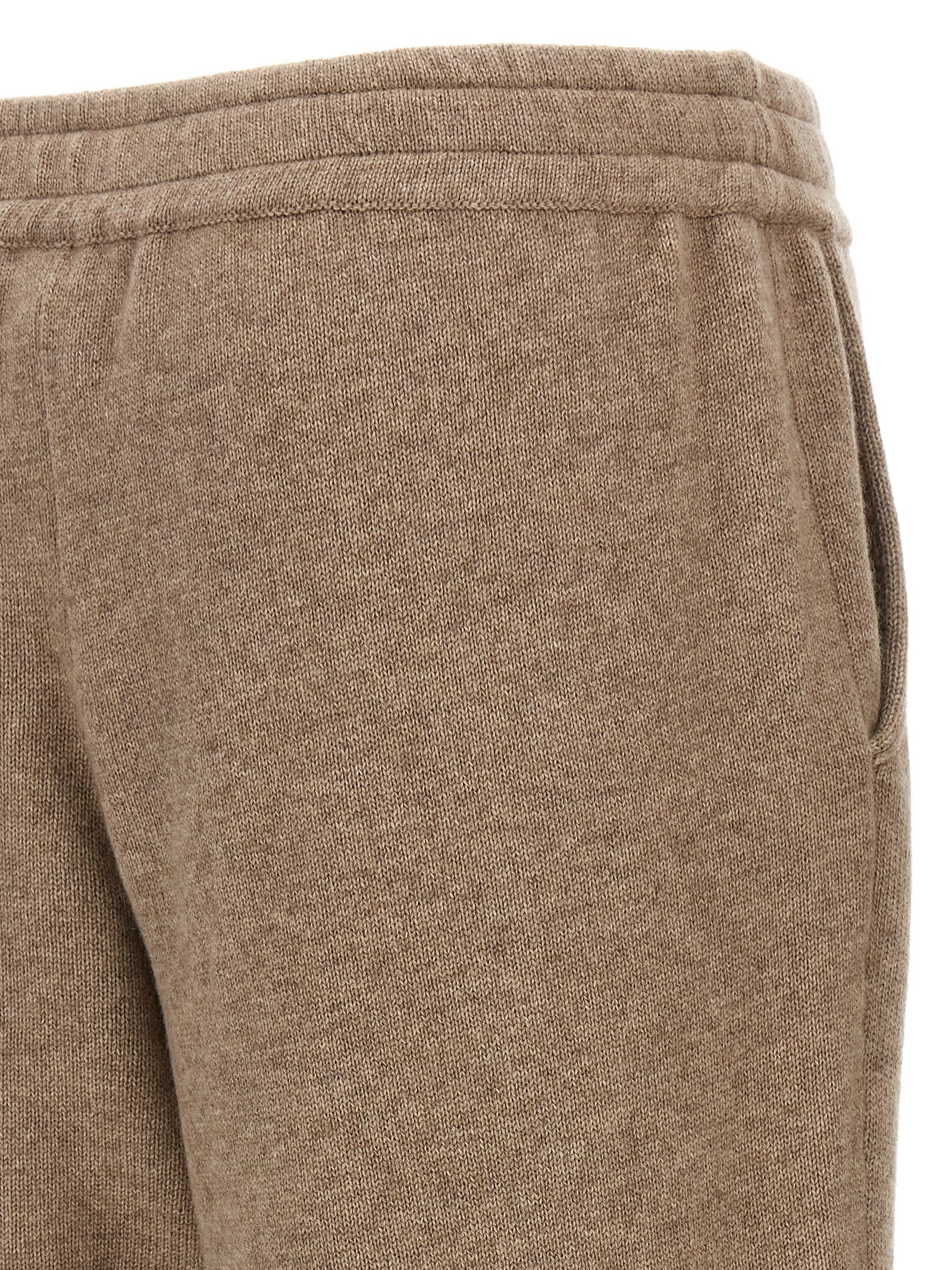 Shop Brunello Cucinelli Cashmere Joggers In Beige