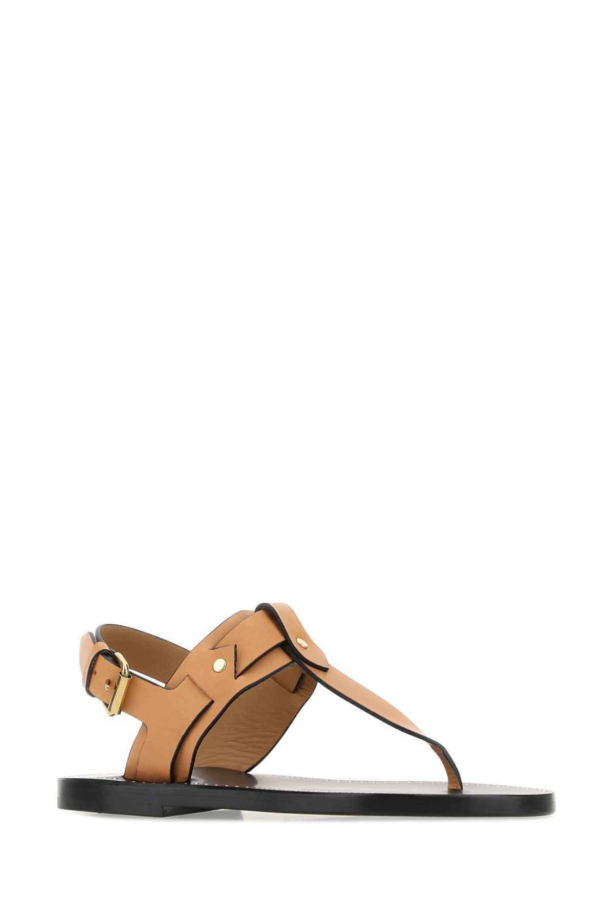 Shop Isabel Marant Camel Leather Iconic Thong Sandals In Brown