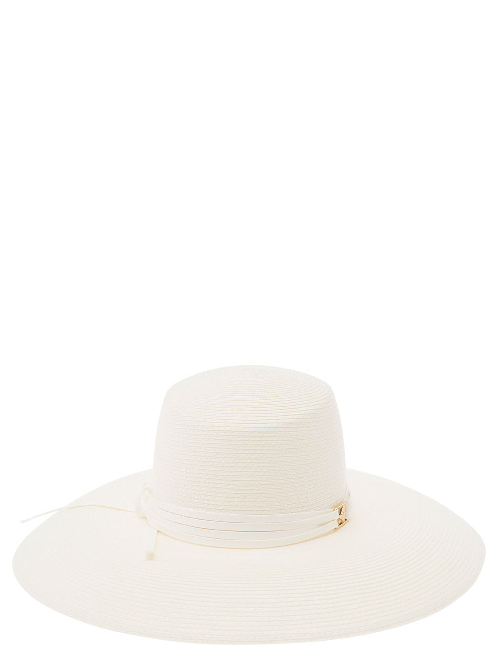 Shop Alberta Ferretti White Wide Hat In Straw Woman