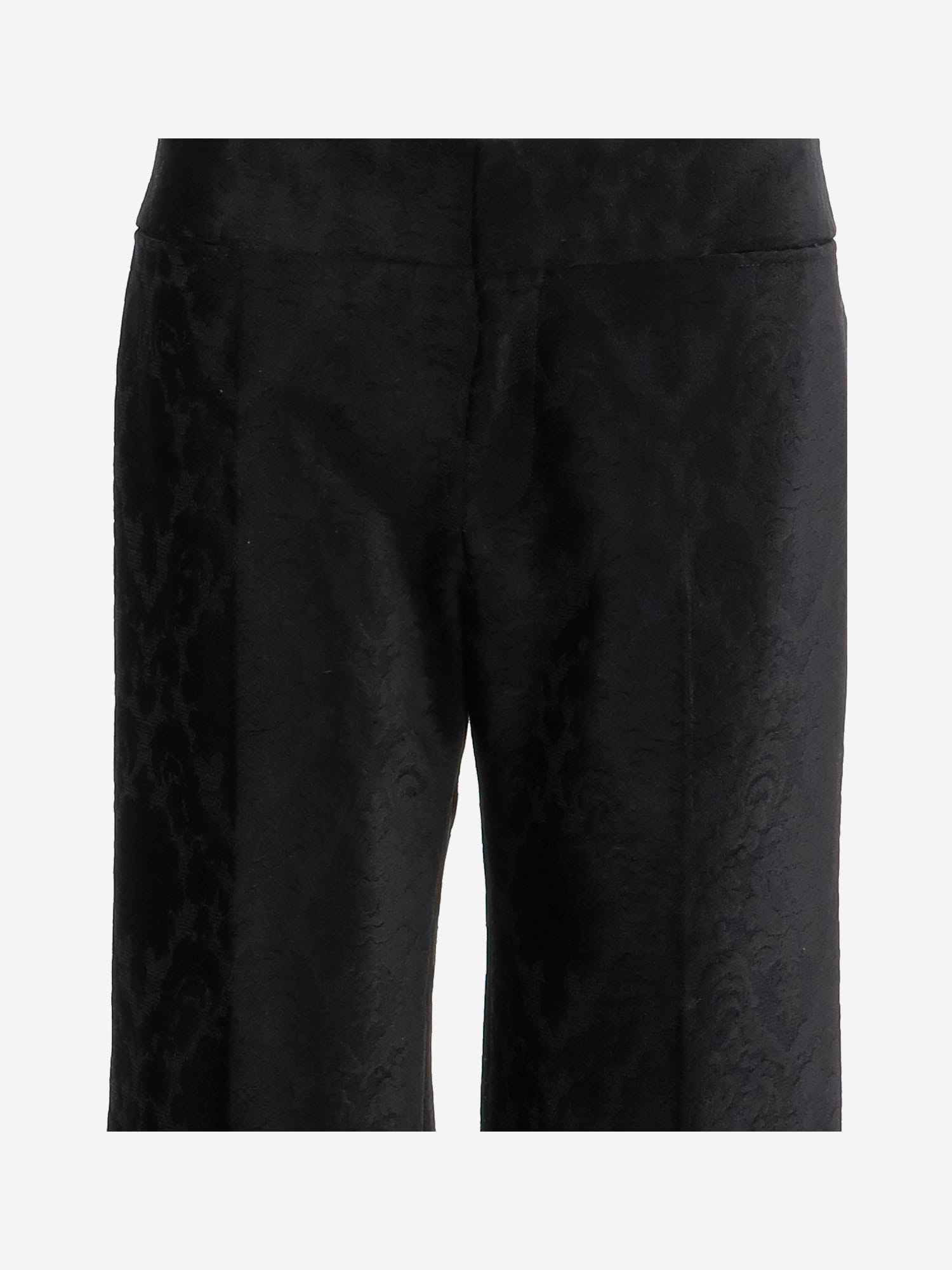 Chloé Black Pants With High Waist And Wide Leg In Viscose Blend Stretch Woman In Black