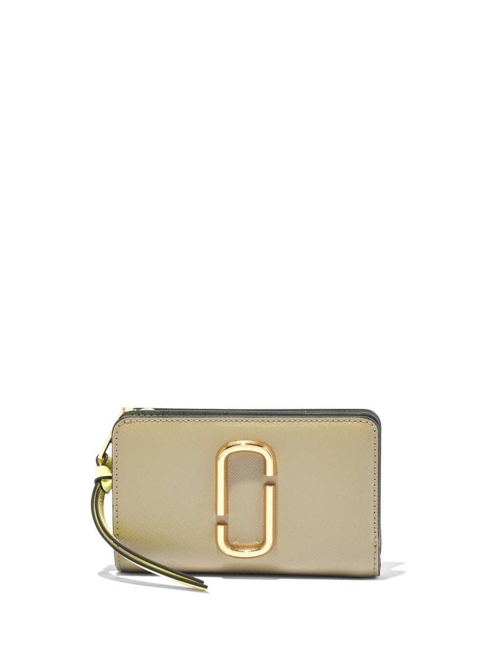 Marc Jacobs Compact Multicolor Leather Wallet With Logo Woman