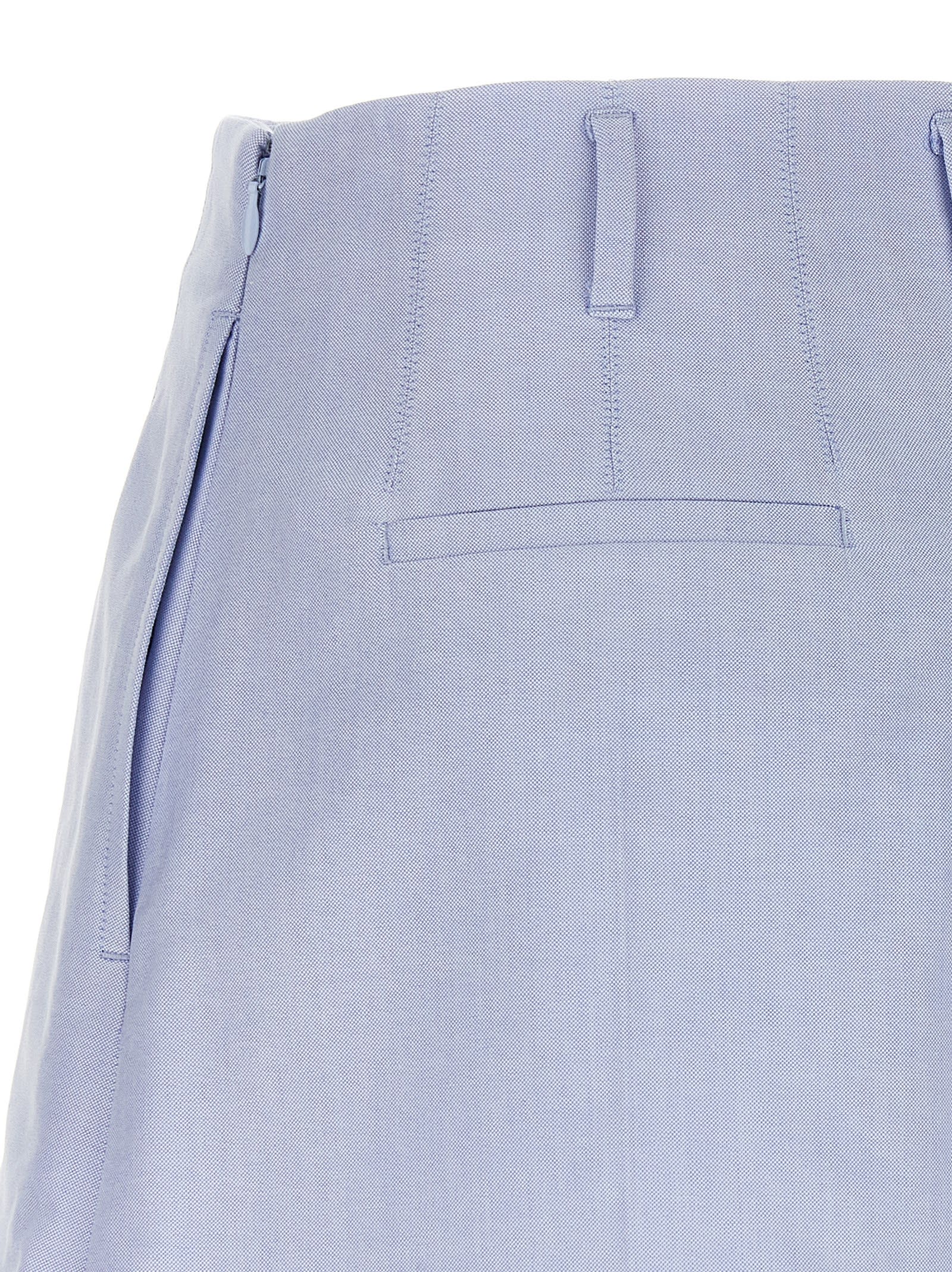Givenchy Light Blue Embroidered Cotton Shorts In Light Blue