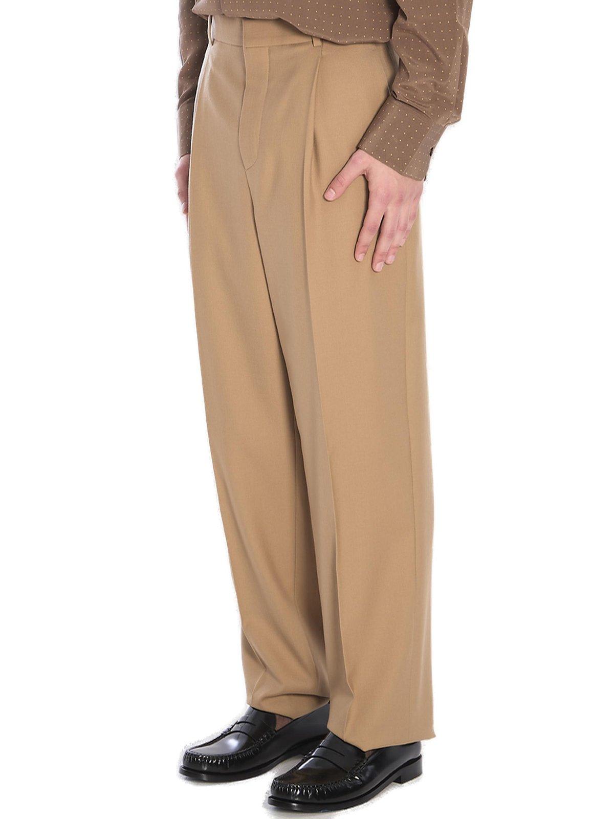 Saint Laurent High Waist Straight Leg Trousers