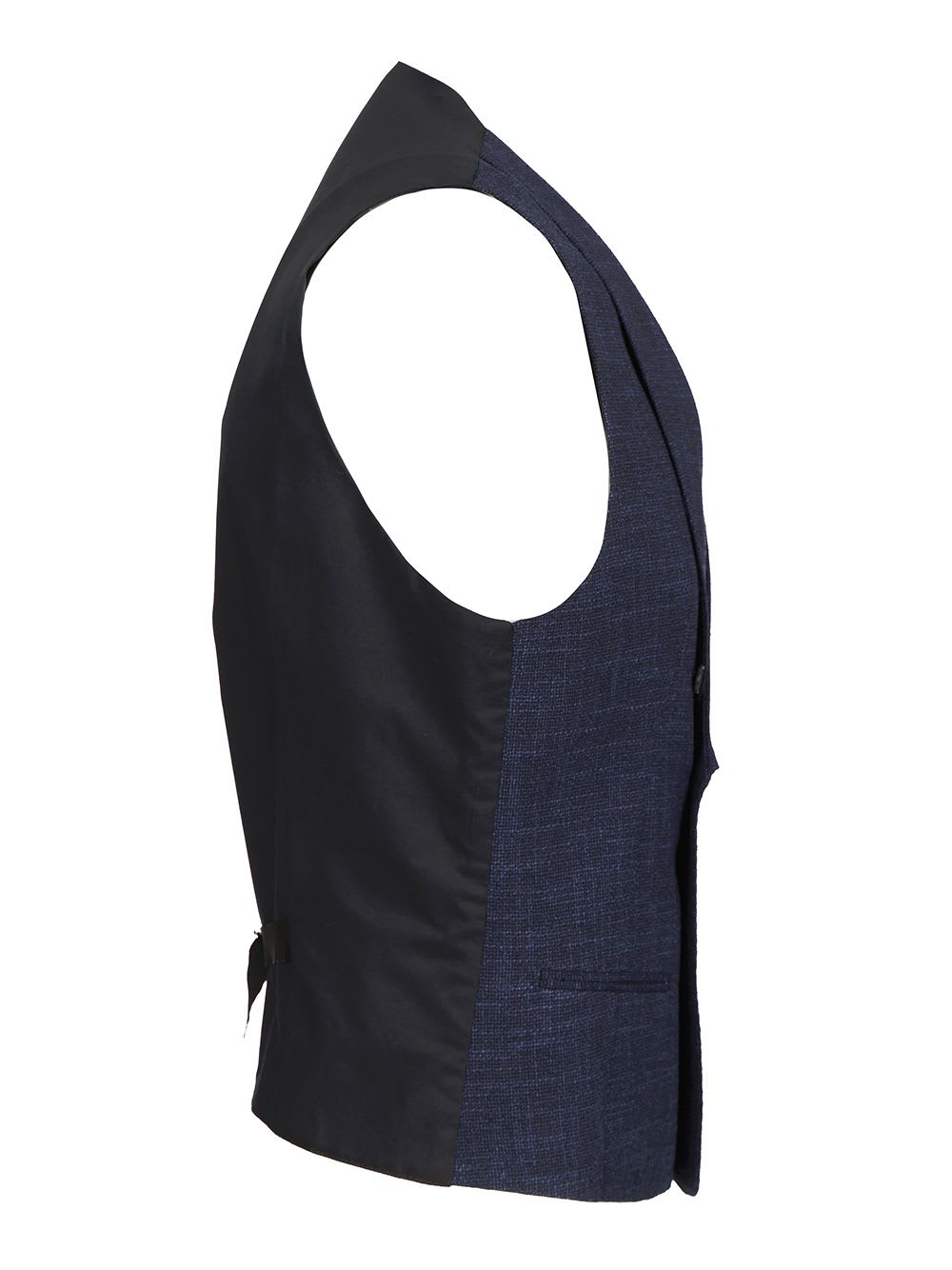 Shop Tagliatore Double-breasted Waistcoat In Blue