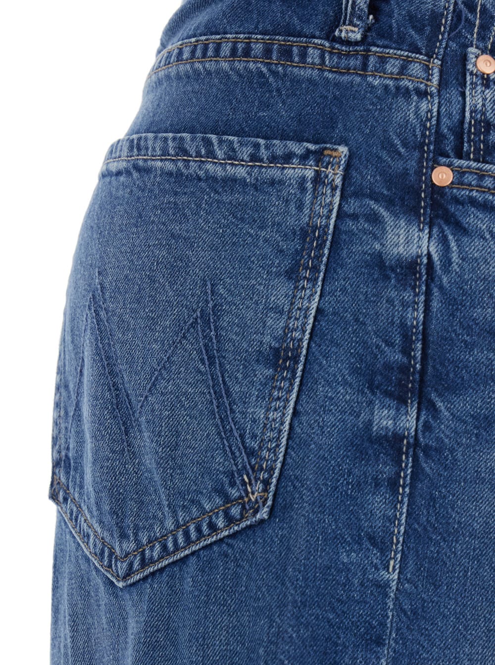Mother Petites The Lil Tomcat Roller Sneak High Rise Jeans In Sixth Sense In Blu