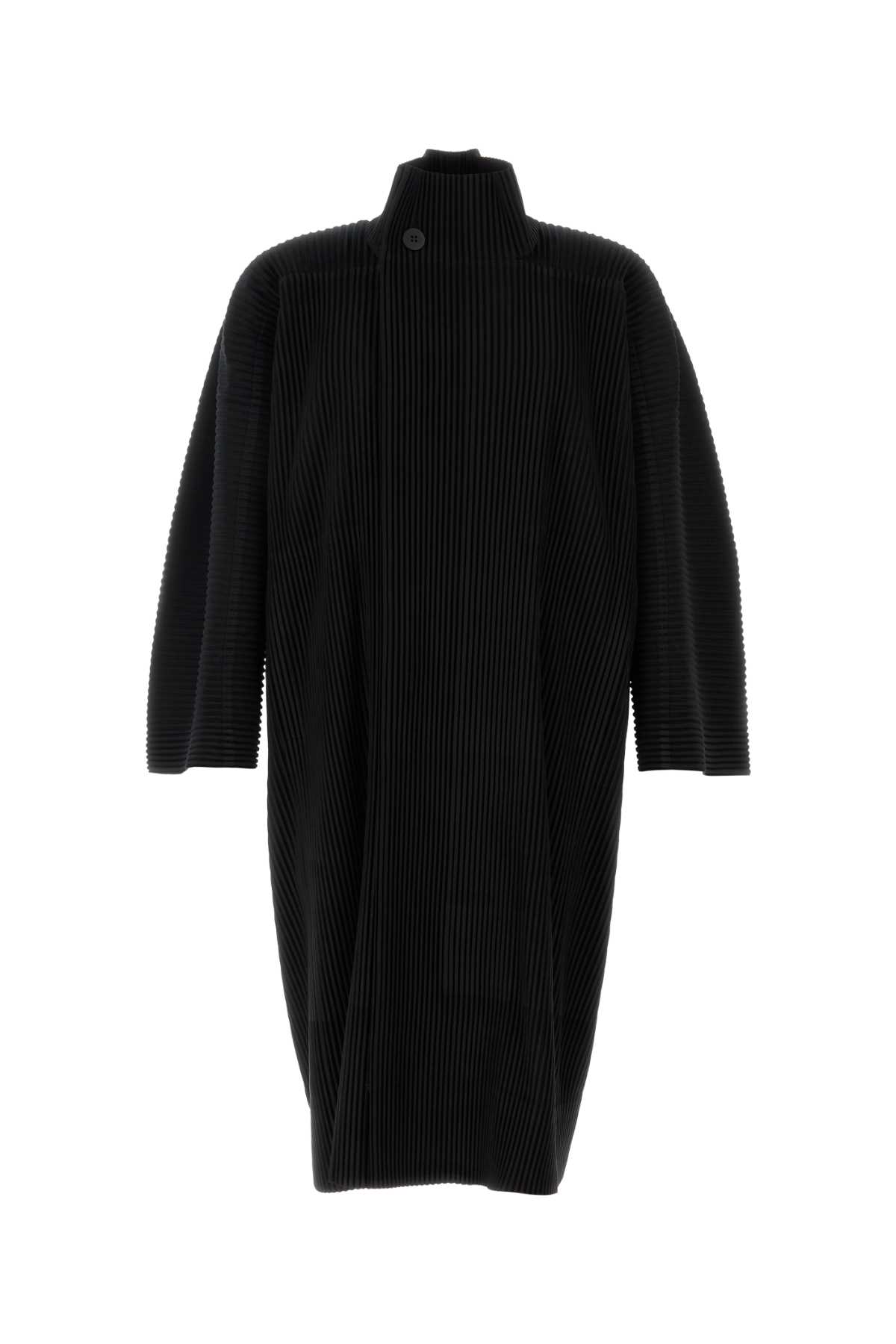 Homme Plissé Issey Miyake Black Polyester Coat