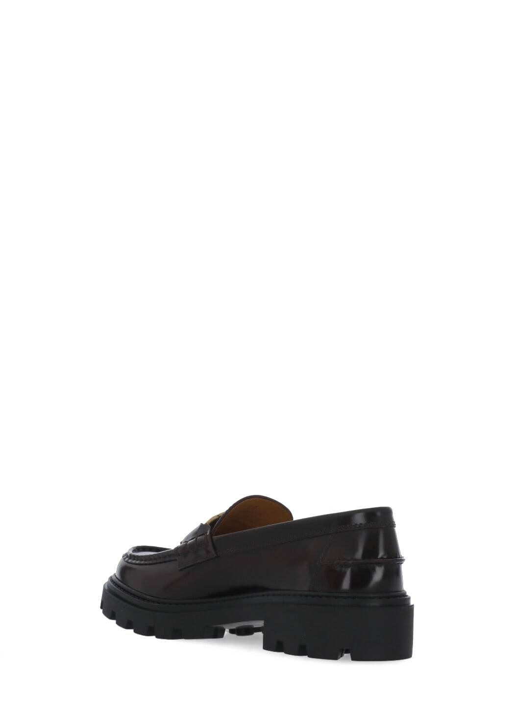Tod's Signature Chain Detail Platform Loafers In Burgundy