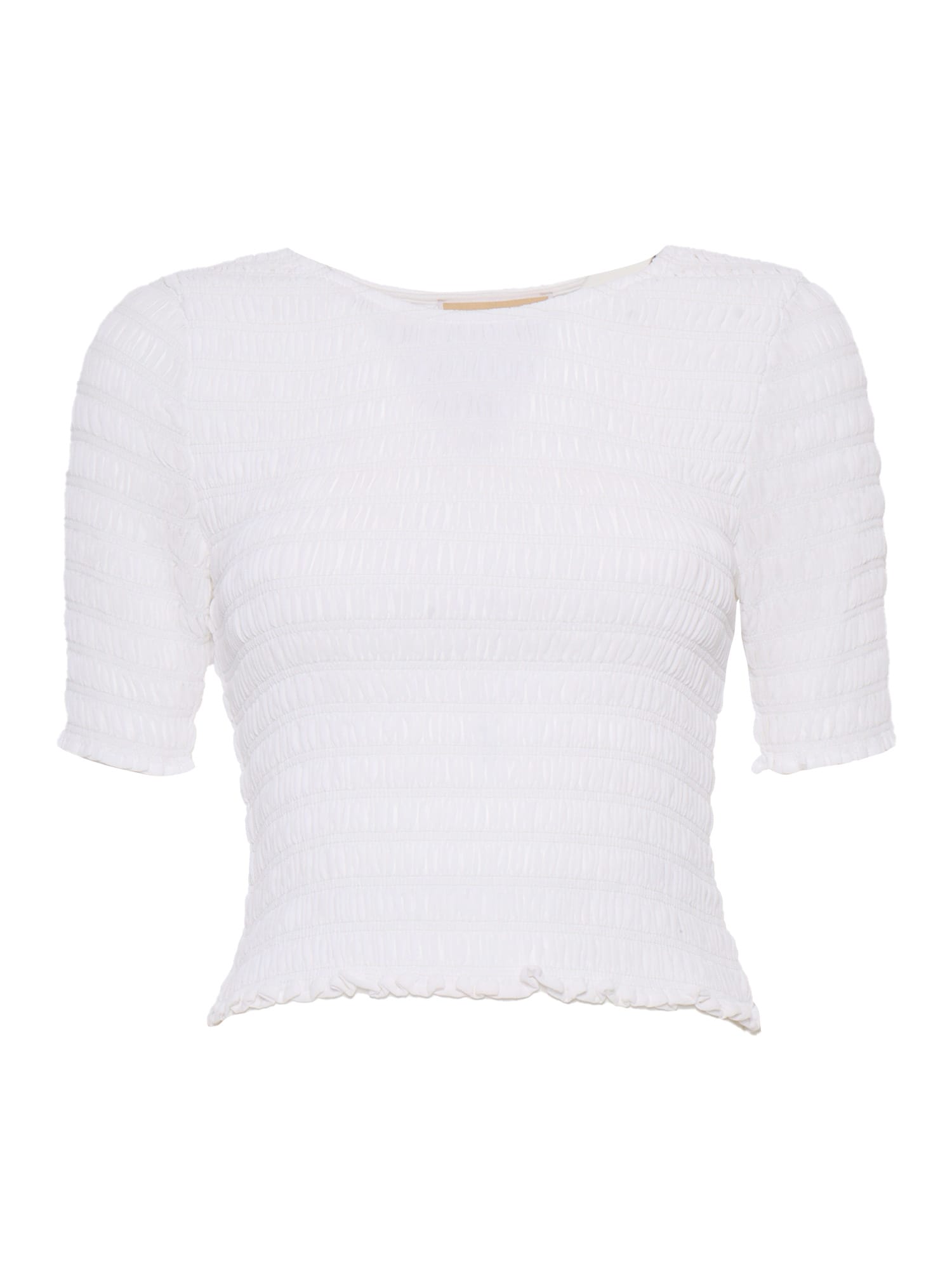 Shop Michael Kors White Elastic Stretch T-shirt