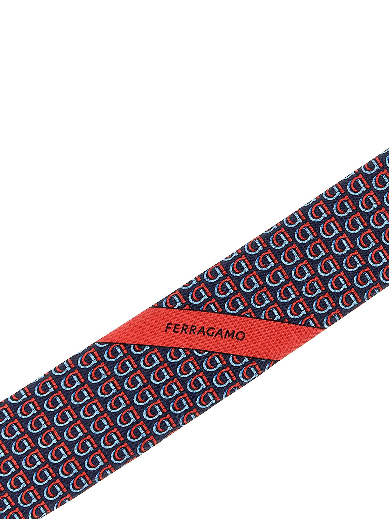 Shop Ferragamo Gancini Tie In Multicolor
