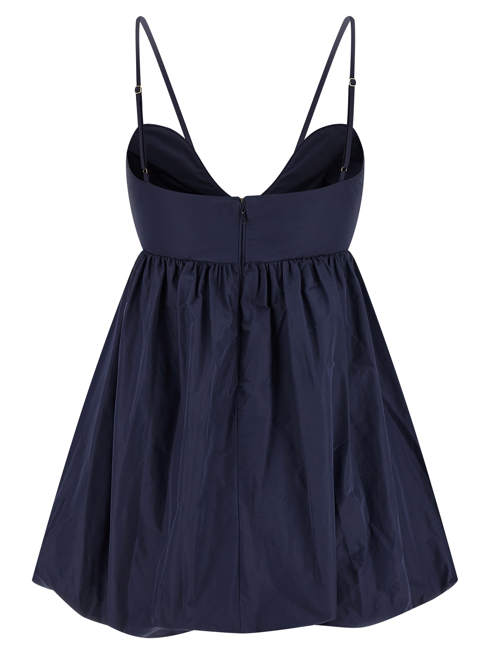 Pinko Sweetheart-neckline Puffball Dress In Blue
