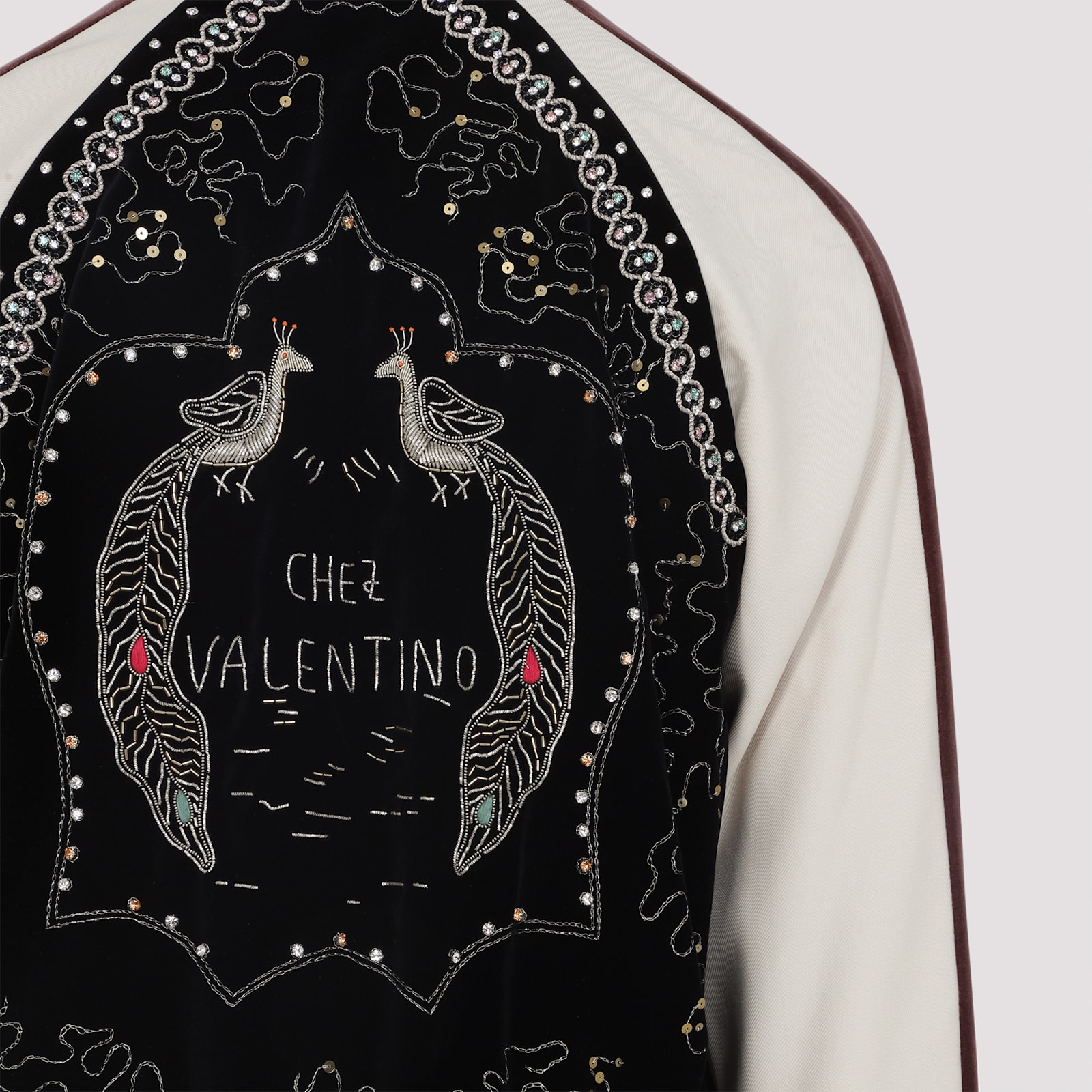 Valentino Embroidered Jacket In Black