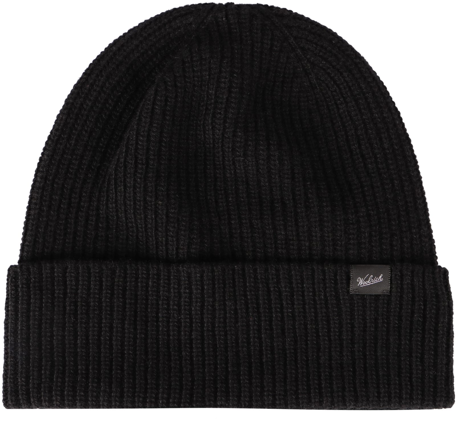 Woolrich Ribbed Knit Beanie In Black