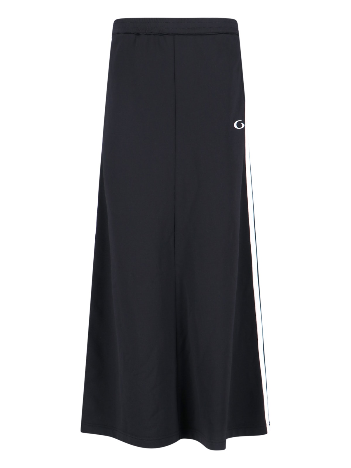 Balenciaga Maxi Logo Skirt In Black
