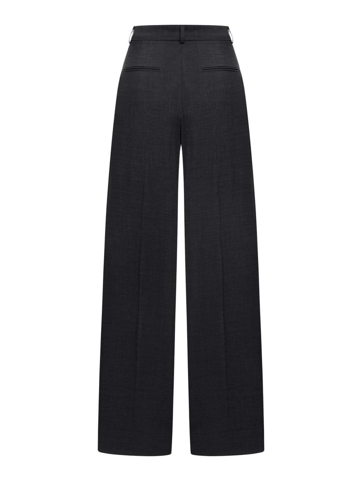 Sportmax High Waist Straight Leg Trousers In Nero