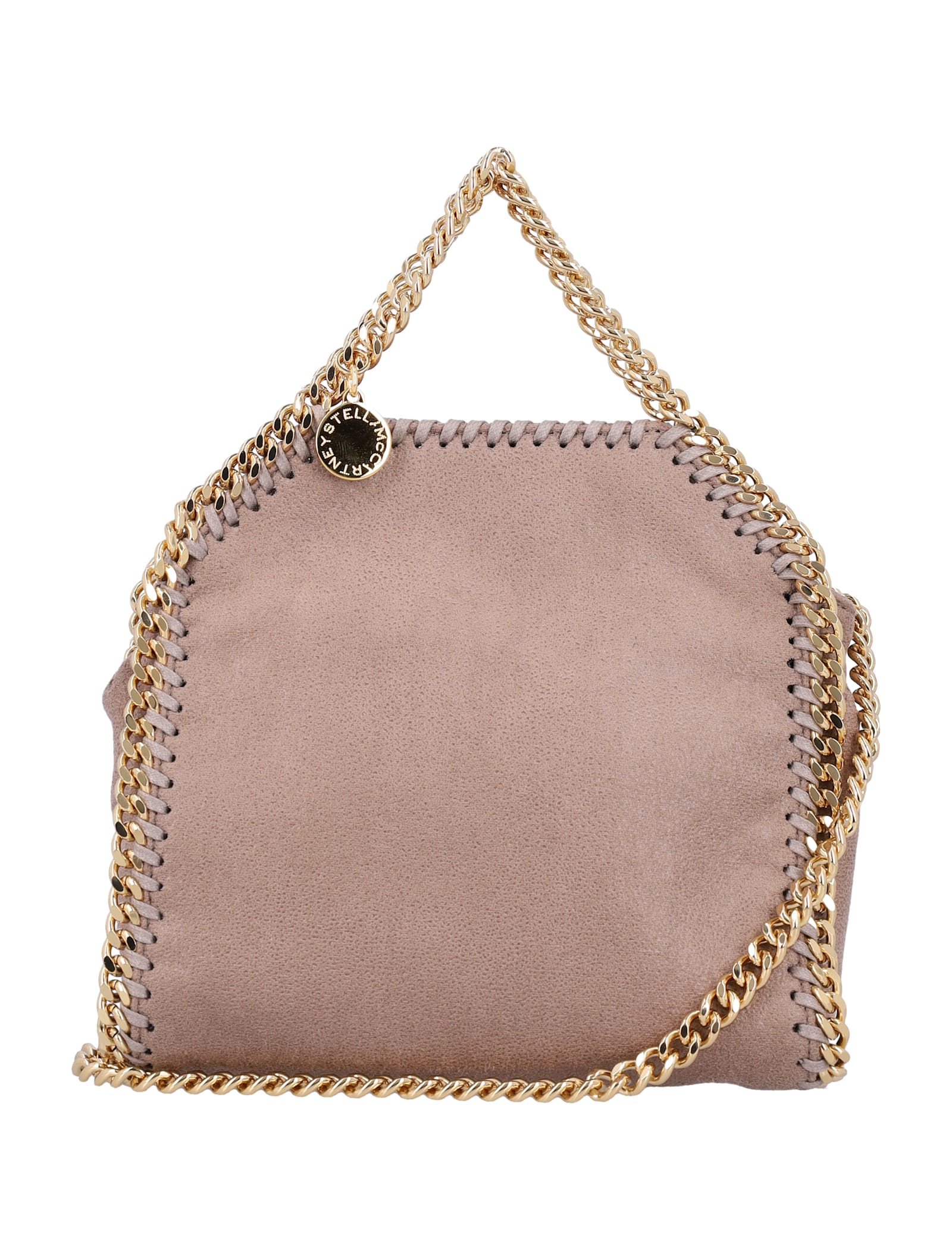 Stella Mccartney Falabella Mini Tote Bag With Gold-chain In Pink