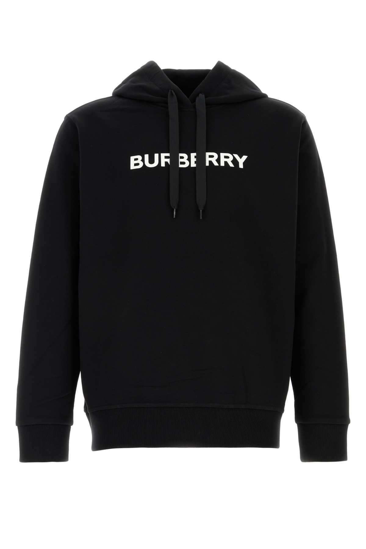 Shop Burberry Black Cotton Sweatshirt