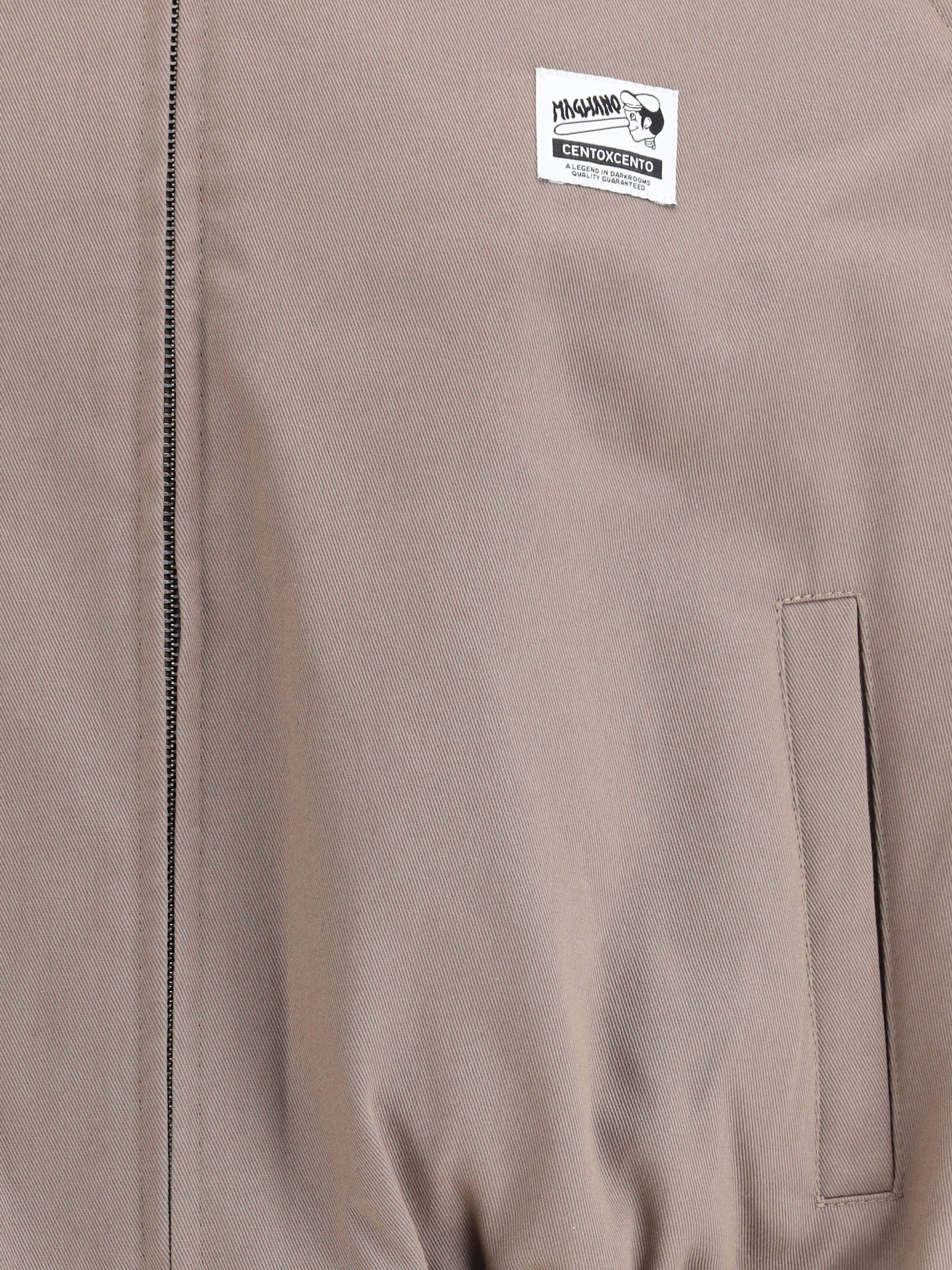 Magliano Front Zip Lounge Jacket In Brown
