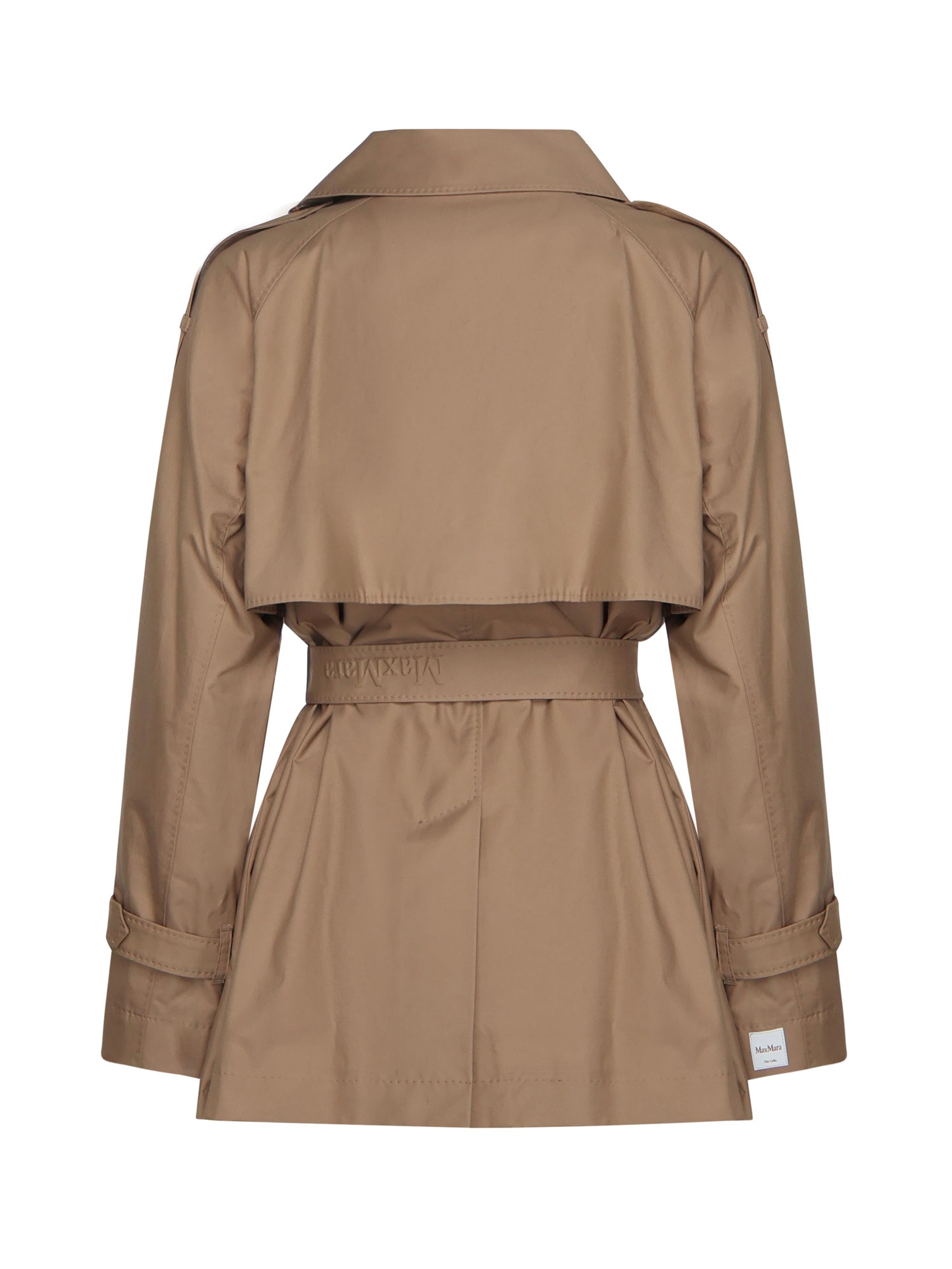 Max Mara The Cube Long Cotton Twill Trench Coat In Multi