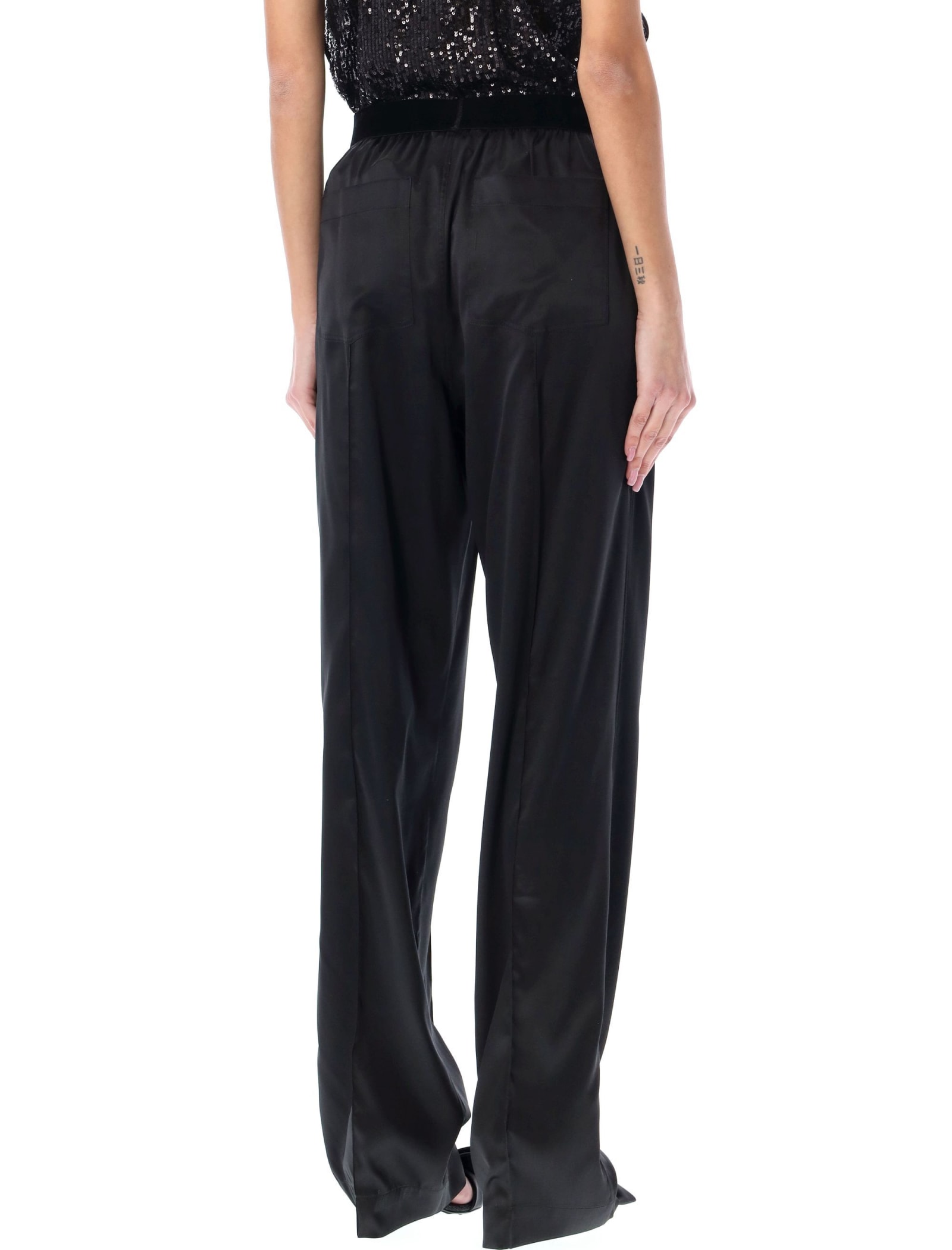 Tom Ford Silk Satin Pijama Pant In Black
