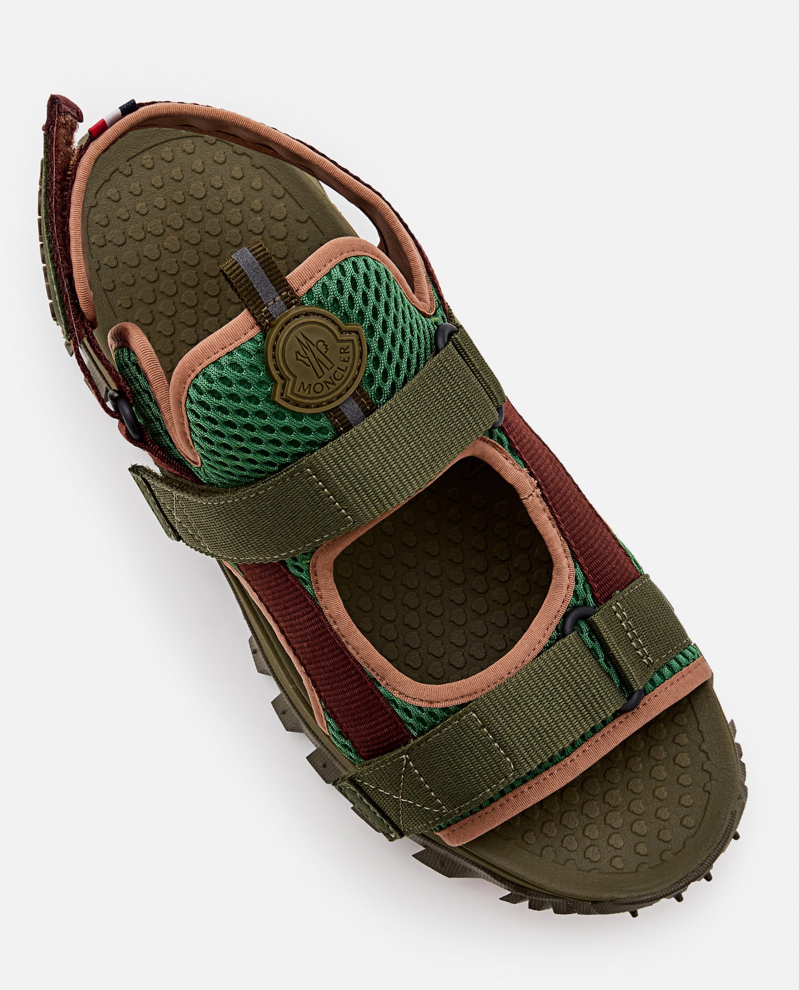 Shop Moncler Trailgrip Vela Sandals In Multicolour