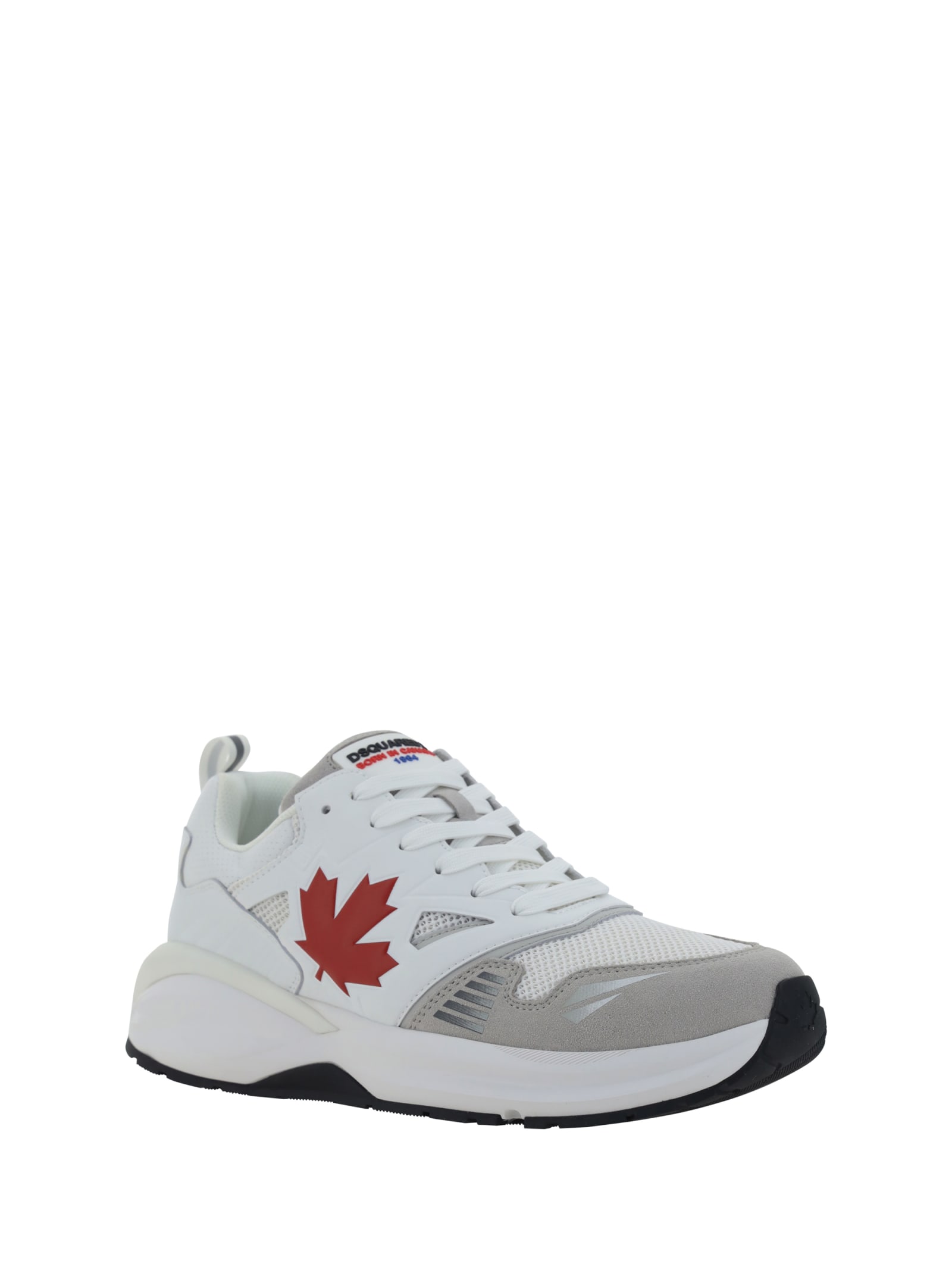 Shop Dsquared2 Sneakers In Bianco+rosso