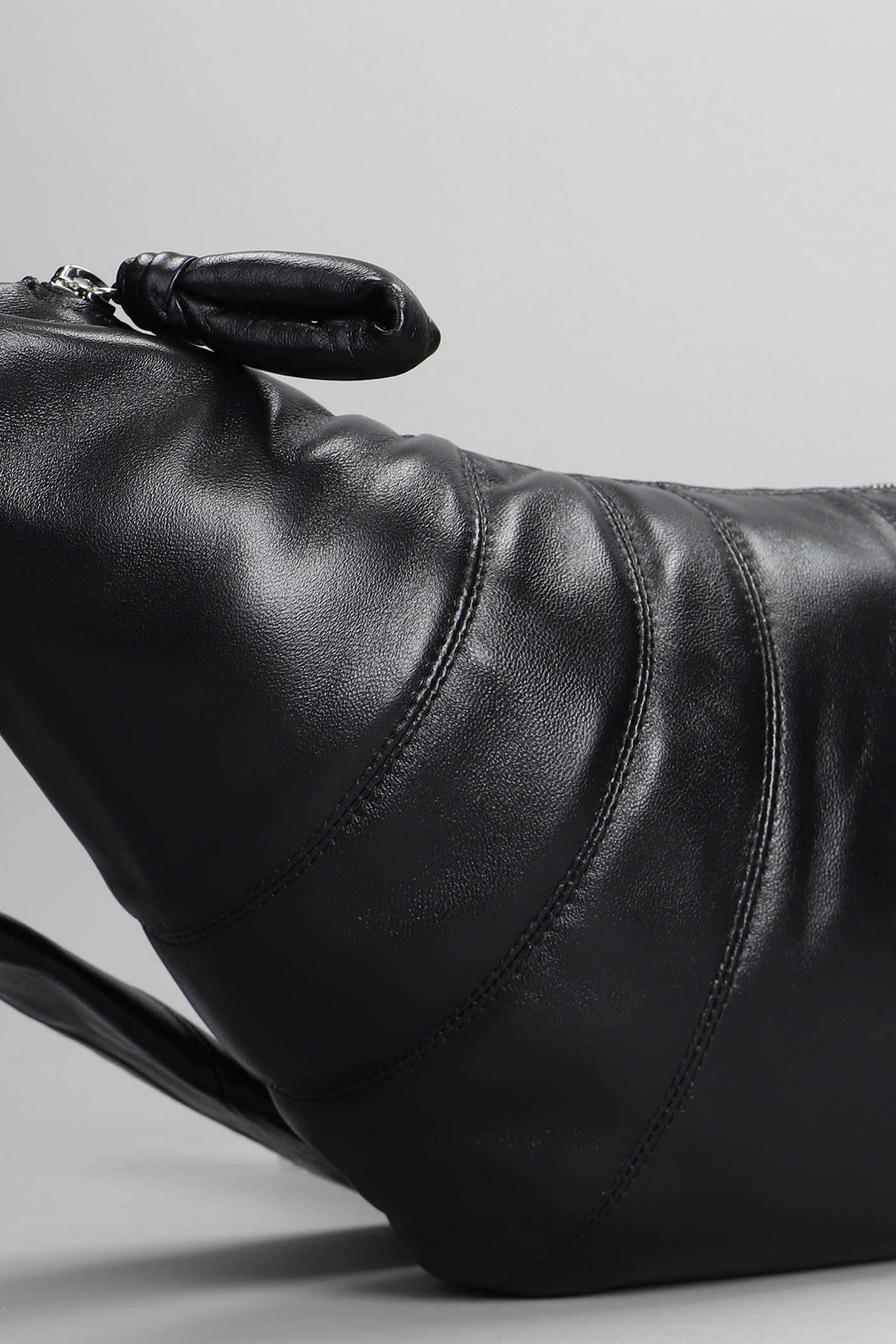 Lemaire Large Croissant Soft Nappa Shoulder Bag In Black