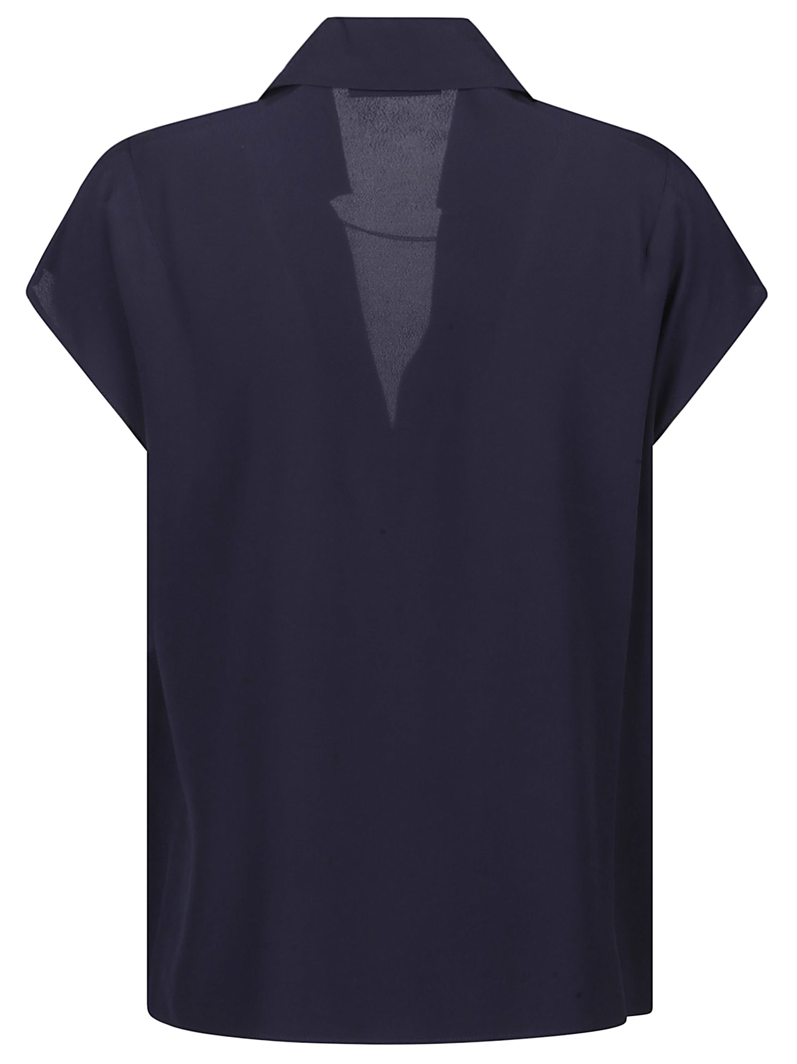 Shop Patrizia Pepe Short Sleeve Shirt In Navy
