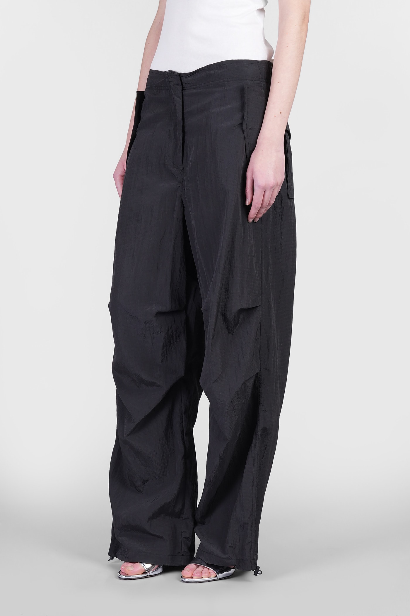 Laneus Pants In Black Polyamide In Black