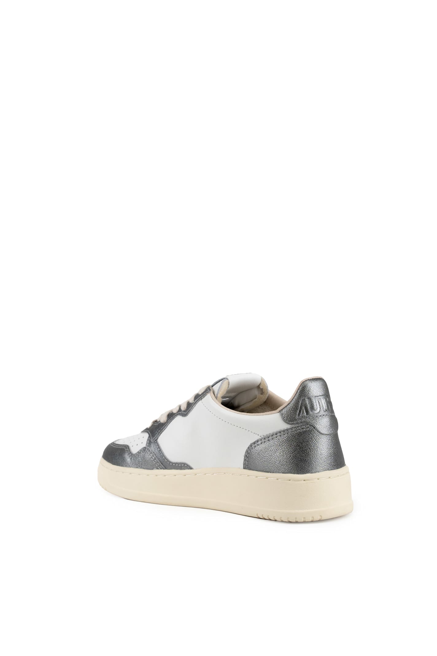 Shop Autry Medalist Low Sneakers In Leat/leat Wht/steel