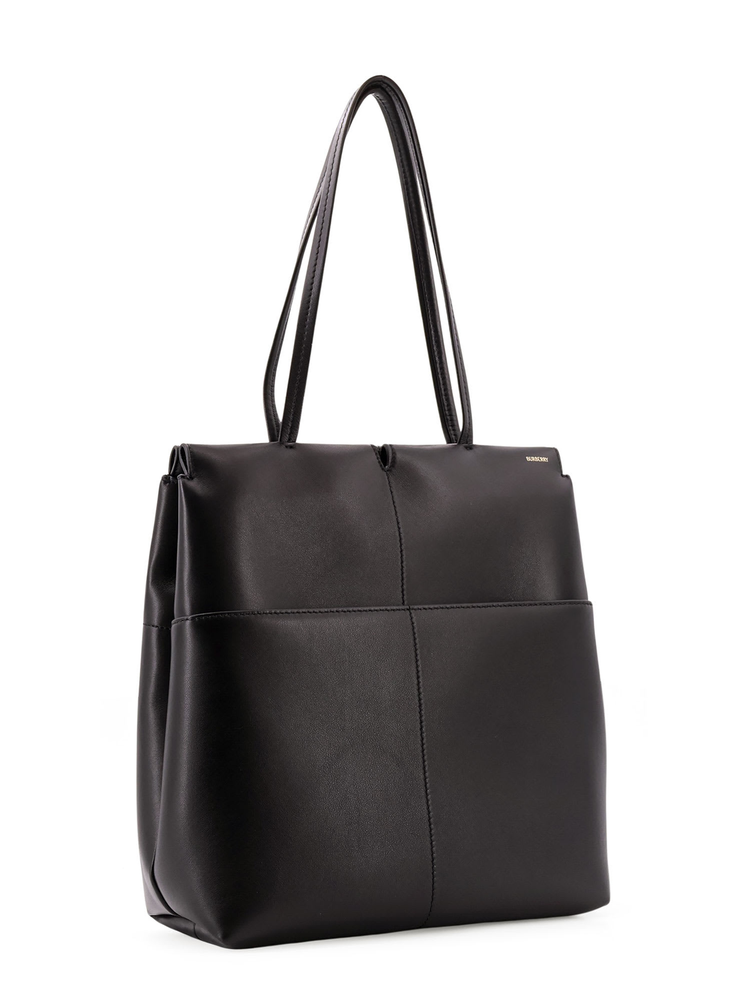 Shop Burberry Snip Shoulder Bag In Black