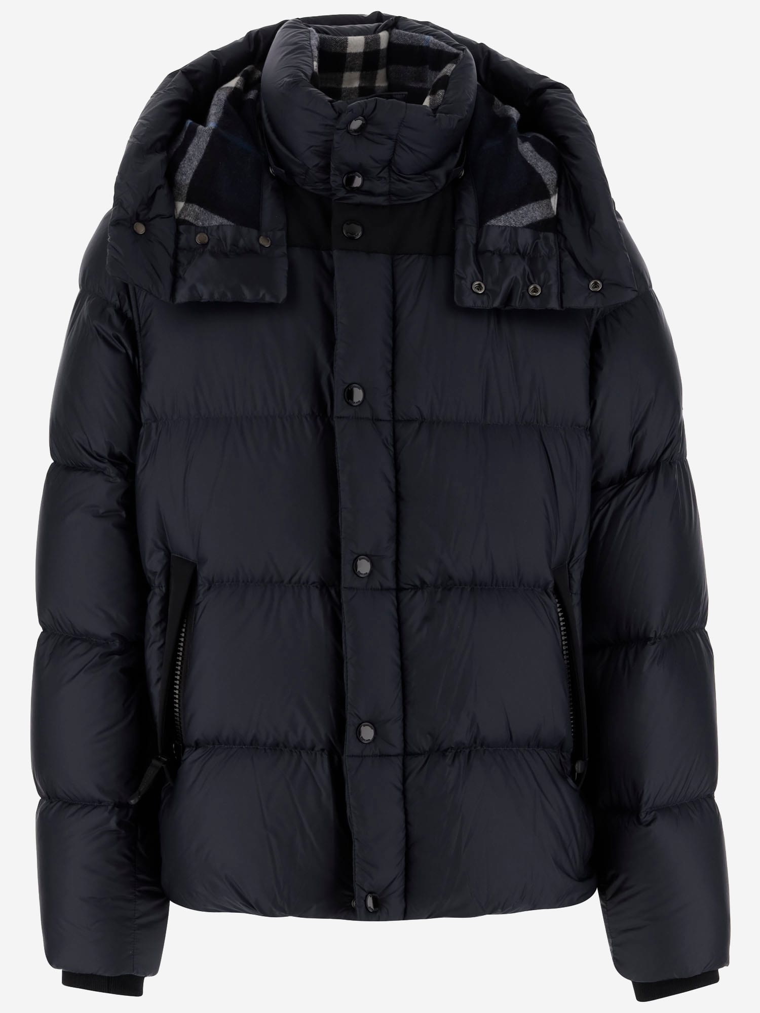 Shop Burberry Quilted Down Jacket In Blue