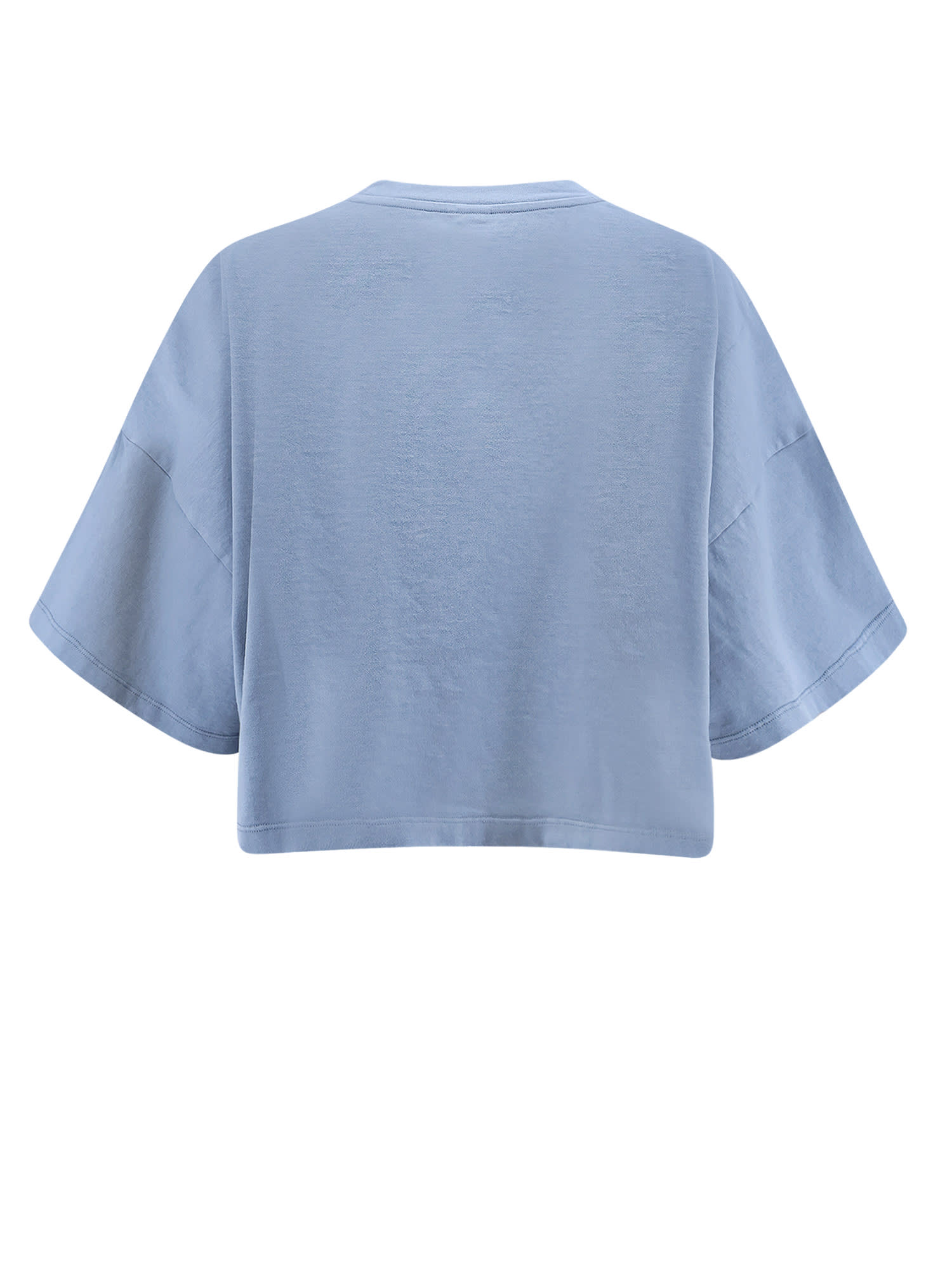 Chloé Oversize Signature Logo Crop Graphic T-shirt
