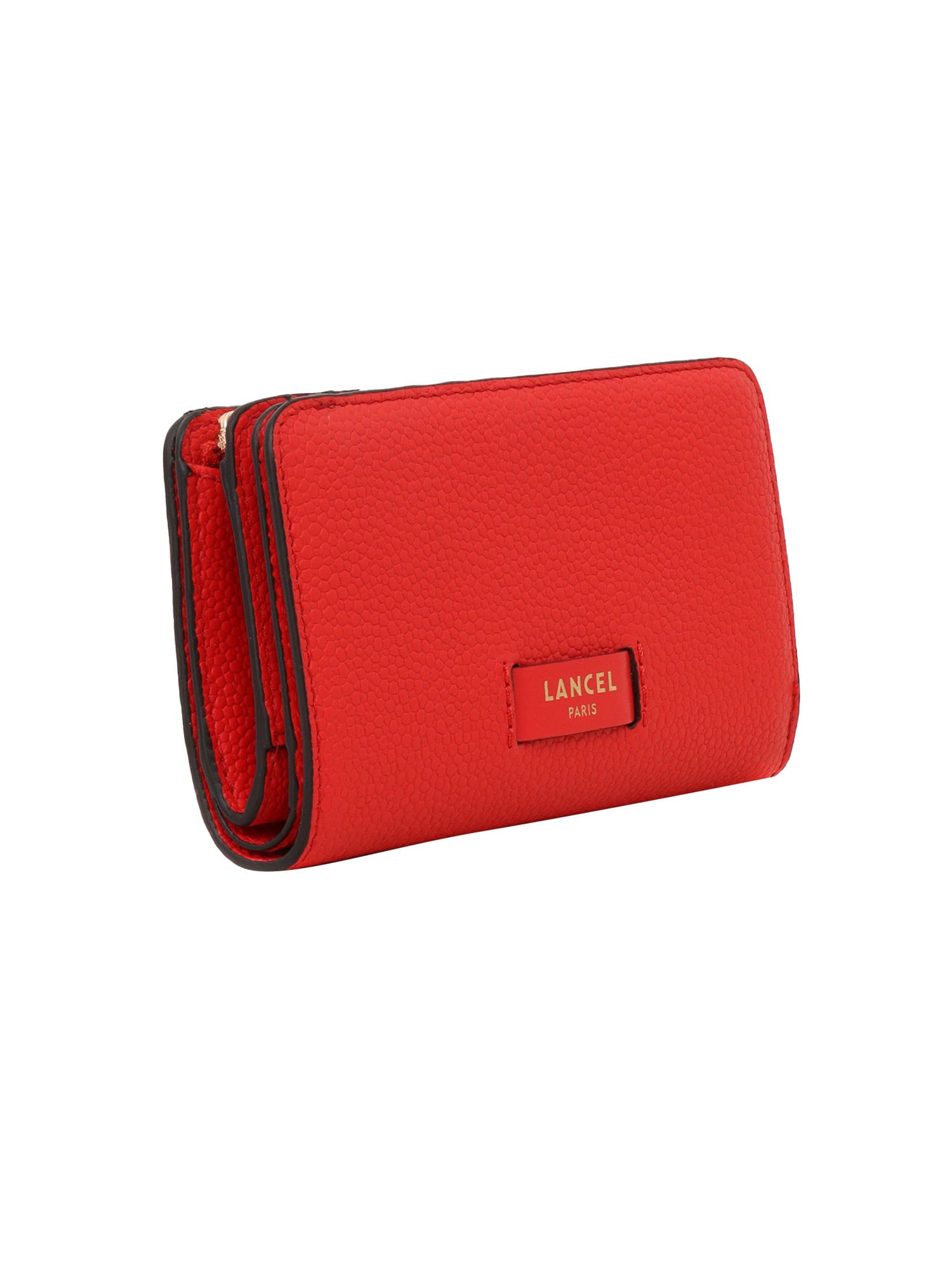 Shop Lancel Compact Wallet In Red