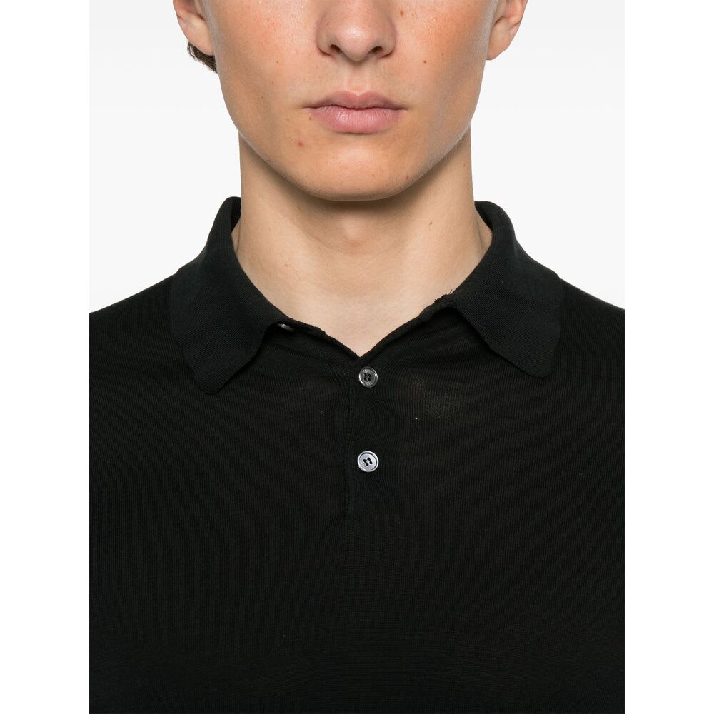 Fedeli Cotton Sweaters In Black