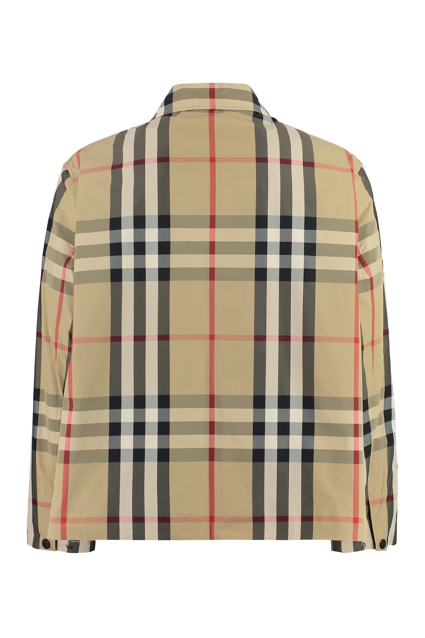Burberry Check-pattern Shirt Jacket In Neutrals