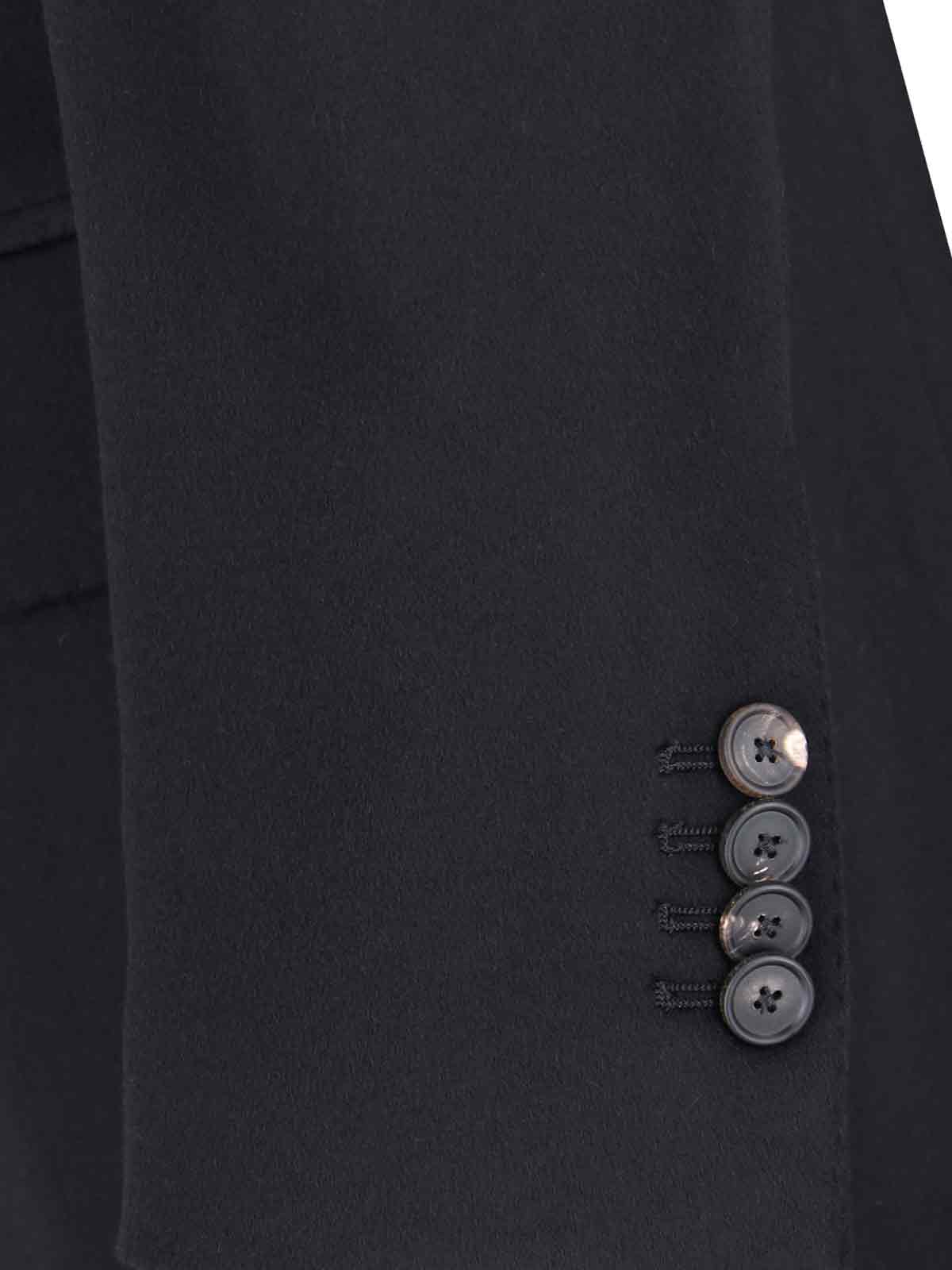 Tagliatore Double-breasted Blazer Featuring Buttoned Cuffs In Black