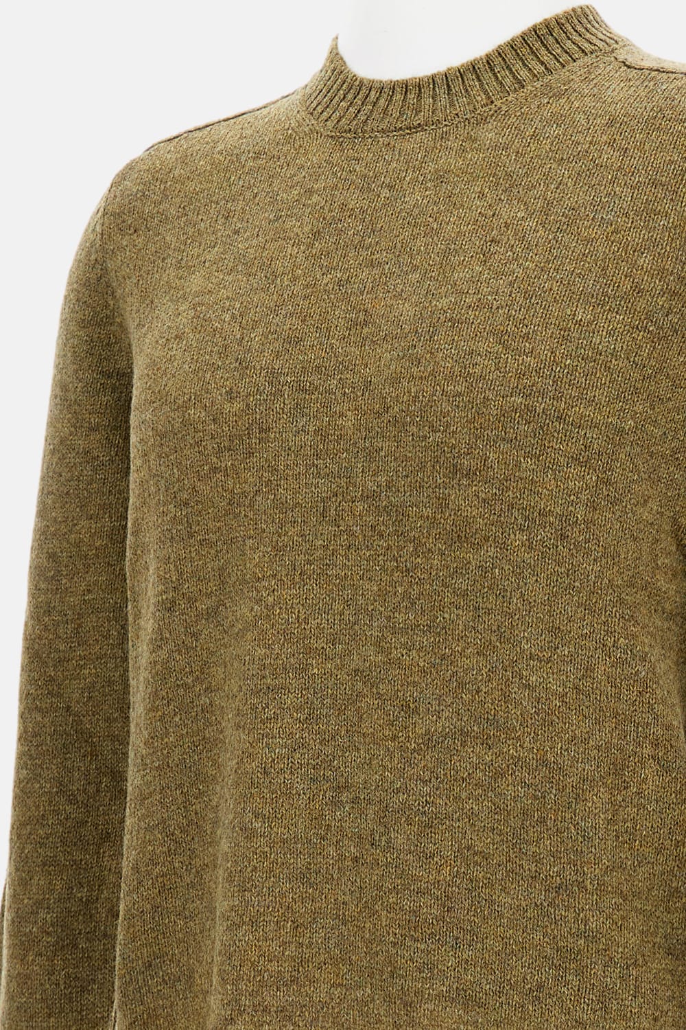 Gran Sasso Ribbed Crew-neck Sweater In Green