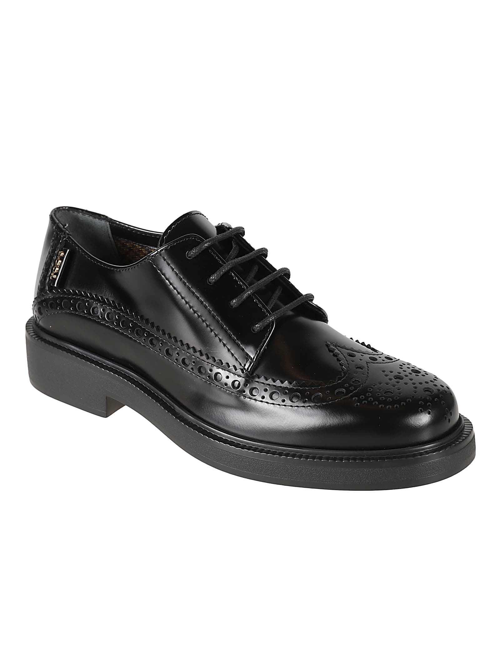 Shop Tod's 20l Rubber Derby Shoes In Black