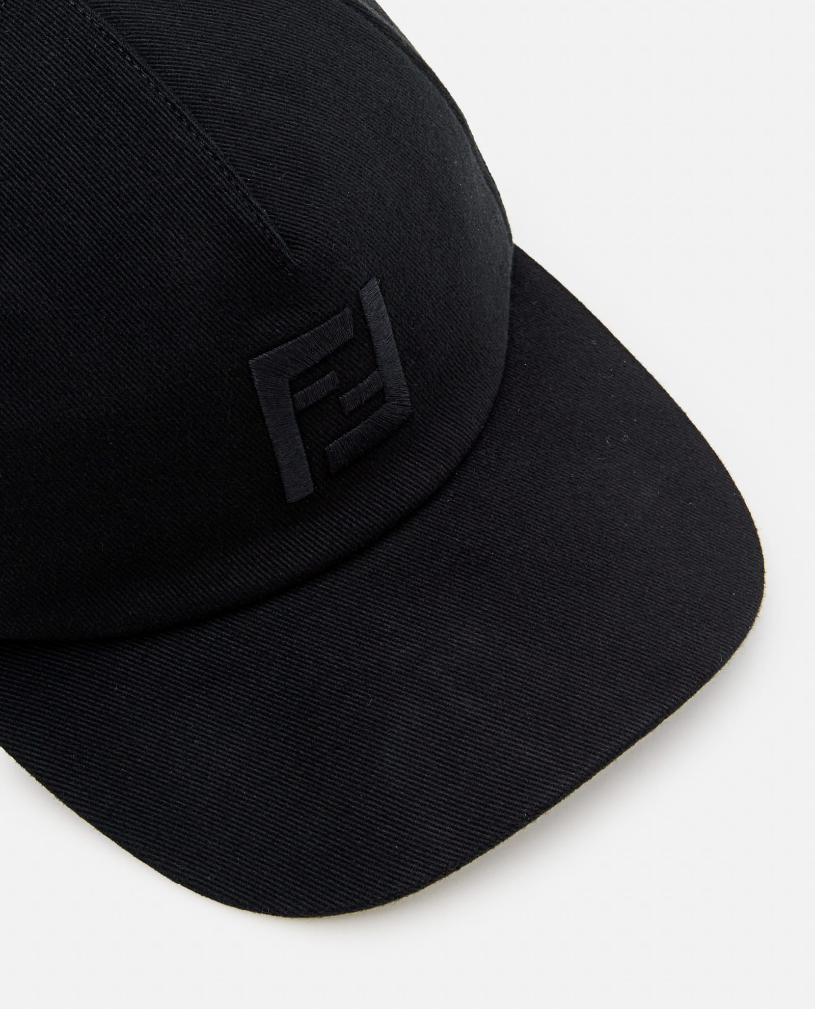 Shop Fendi Baseball Cap In Black