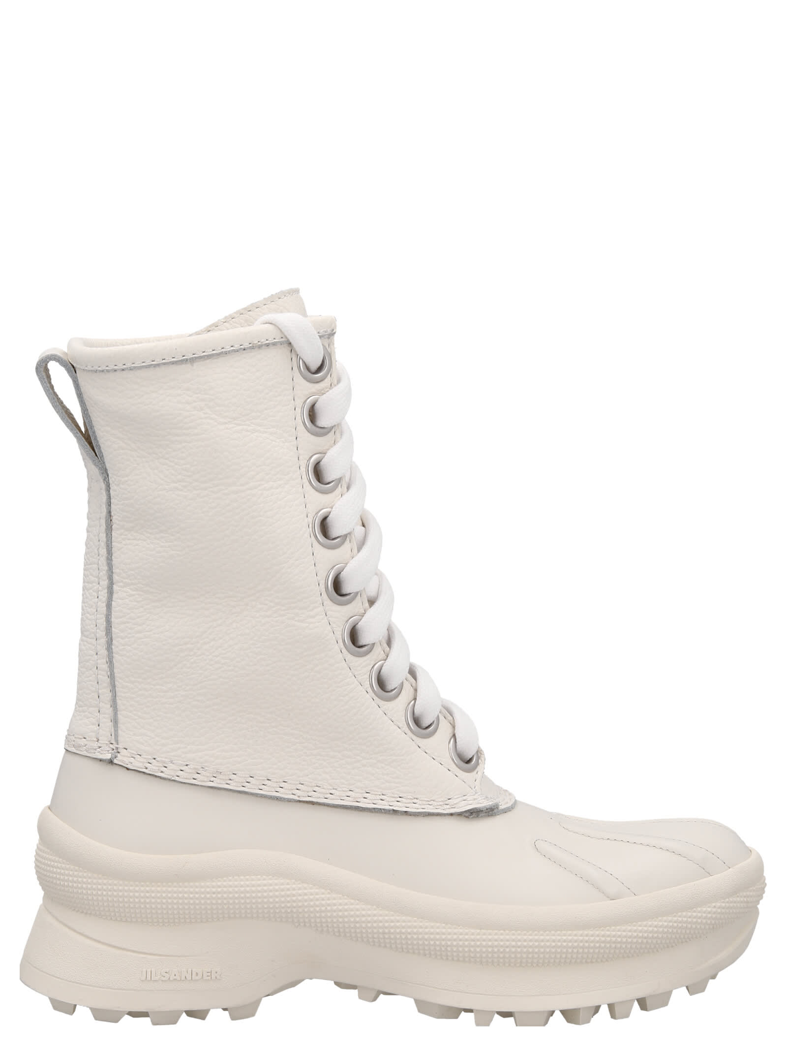 Jil Sander Rubber Leather Ankle Boots