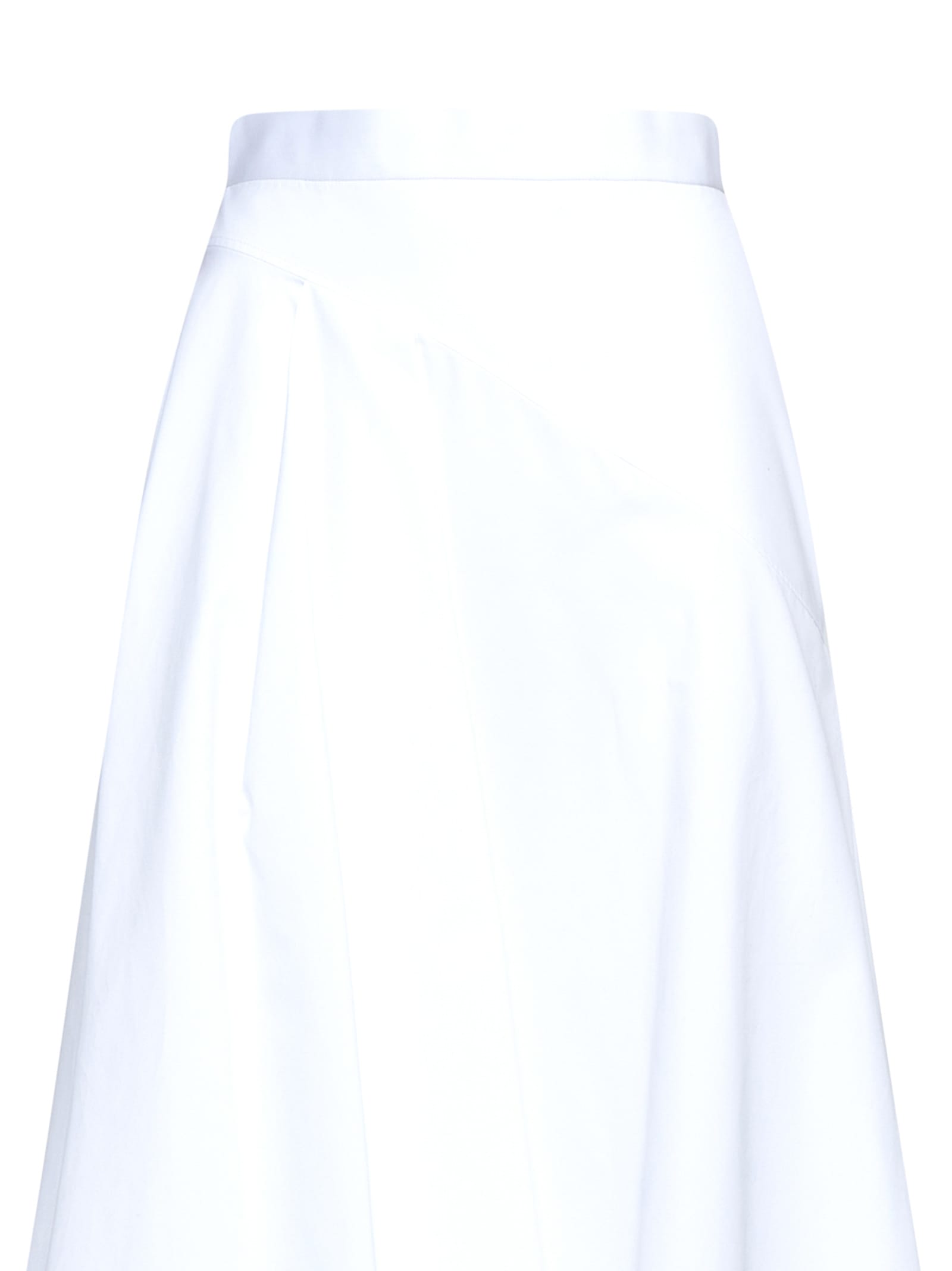 Shop Alexander Mcqueen Skirt In Opticalwhite