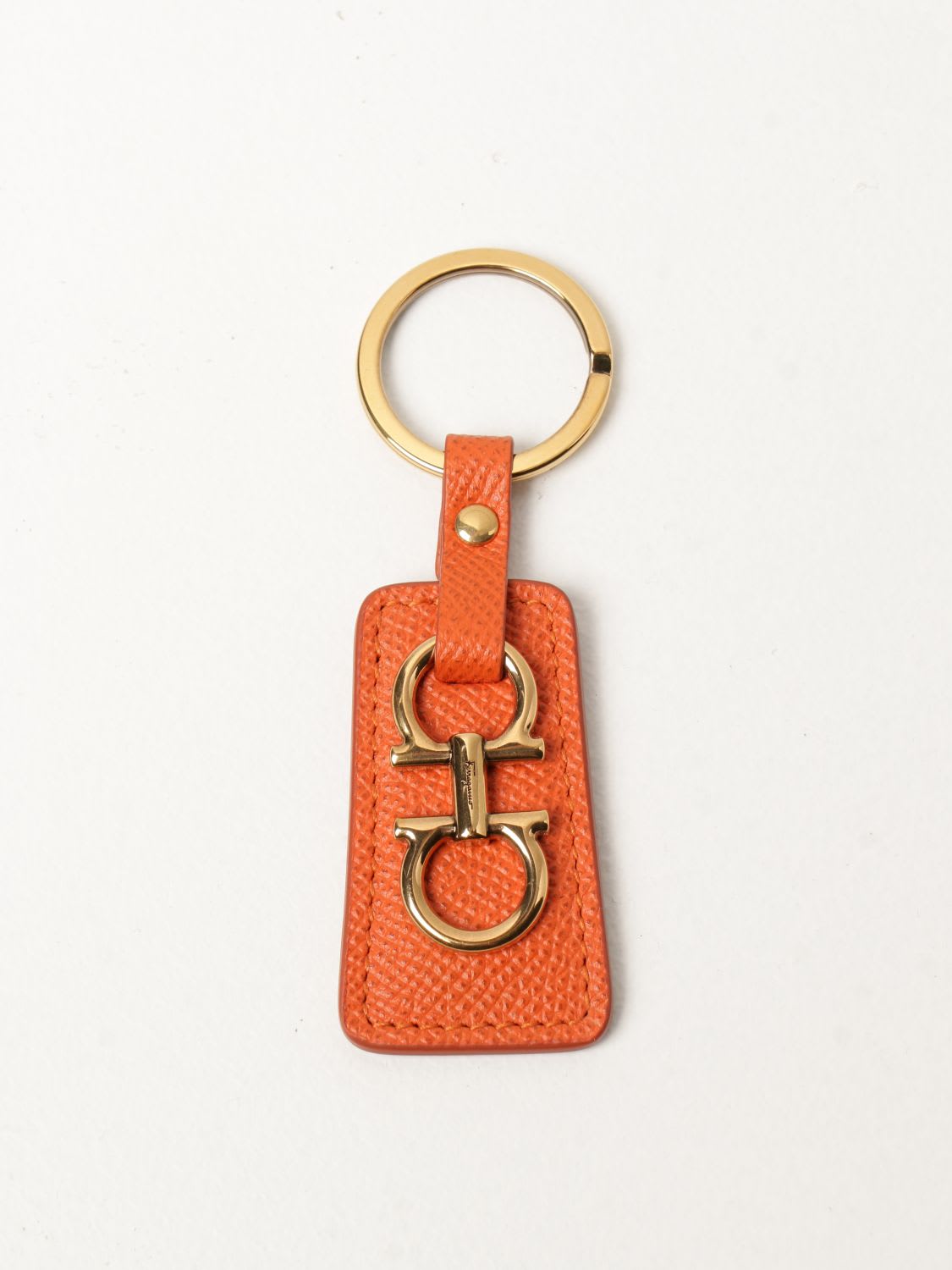 Salvatore Ferragamo Key Chain Salvatore Ferragamo Gancini Key Ring In Leather