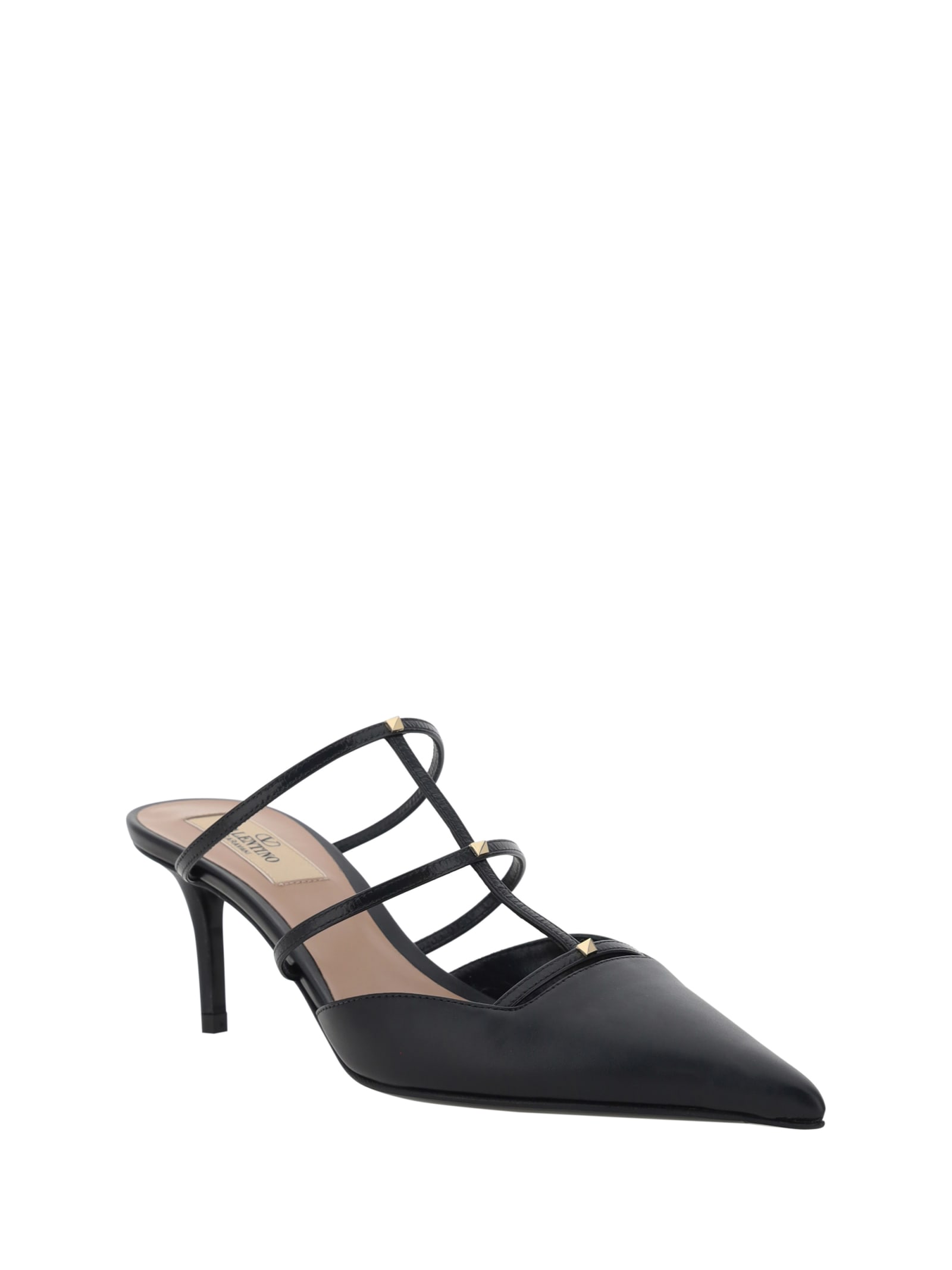 Shop Valentino Rockstud Wispy Pumps In Nero