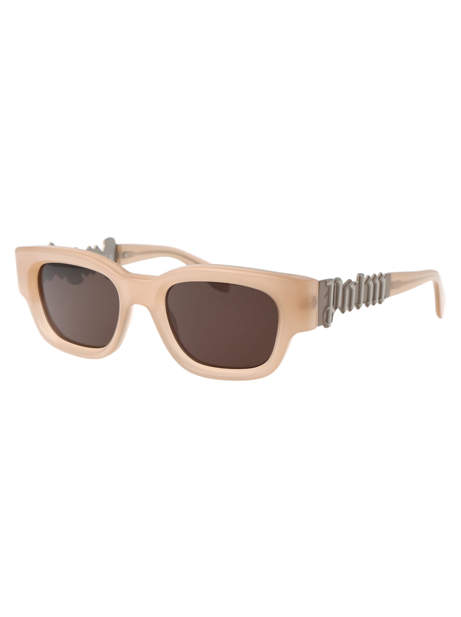 Shop Palm Angels Posey Sunglasses In Nude Brown