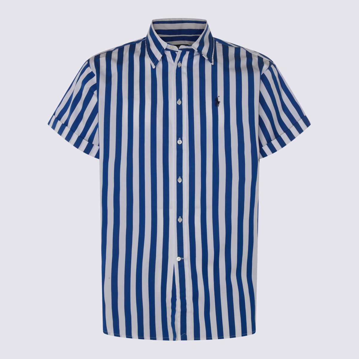 White And Blue Cotton Shirt