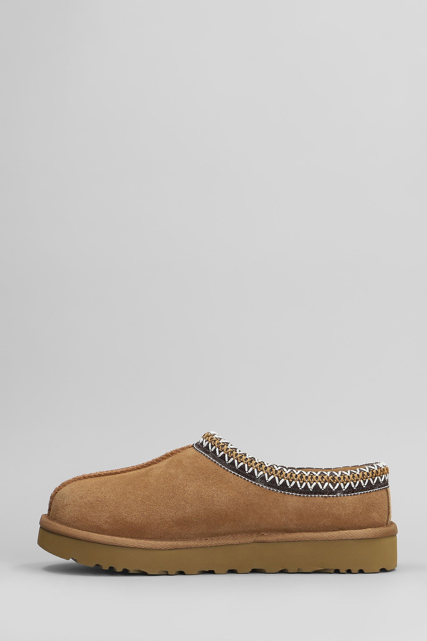 Ugg Tasman Slipper-mule In Leather Color Suede In Brown