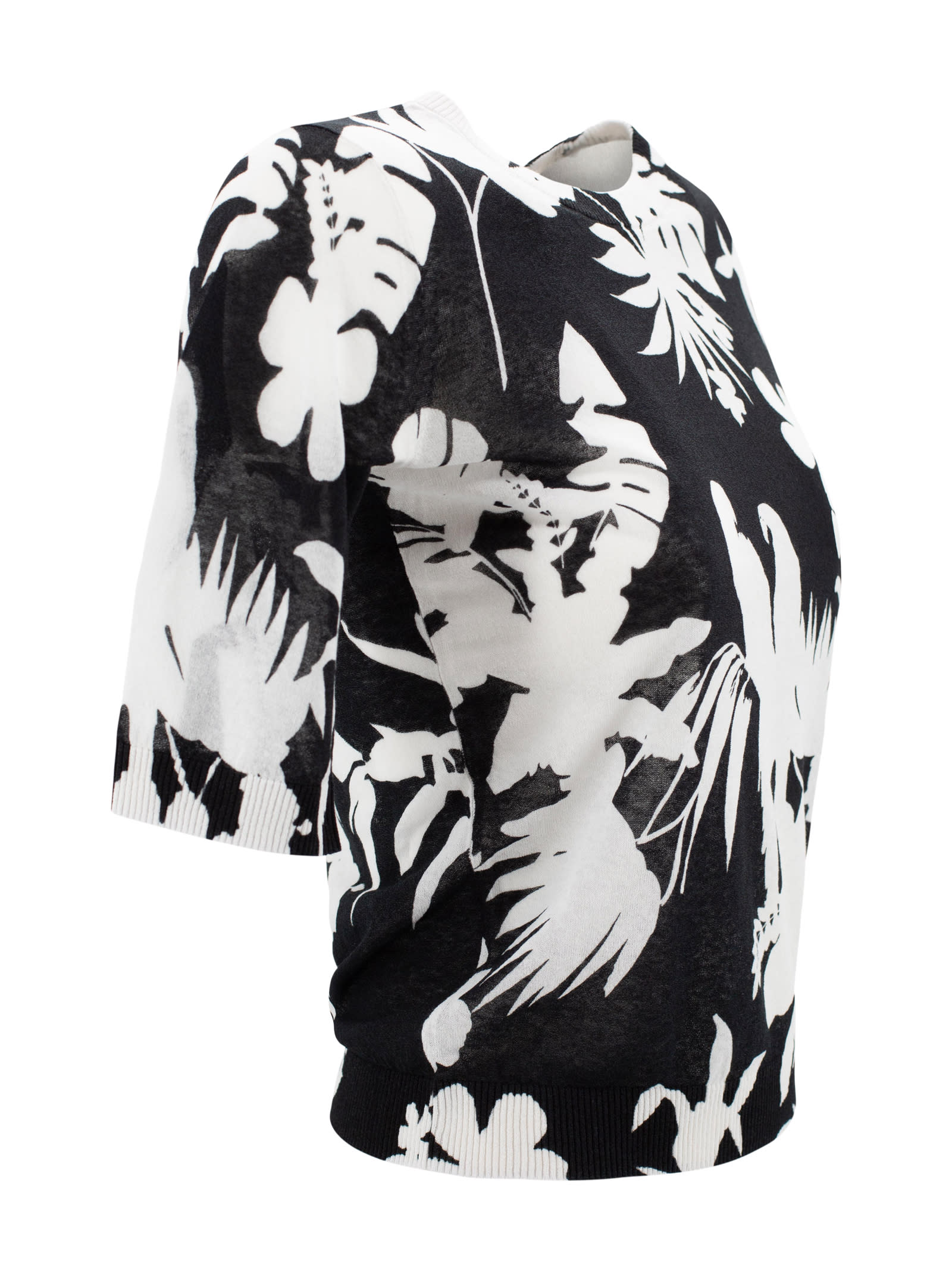 Max Mara Jersey With Print In Black