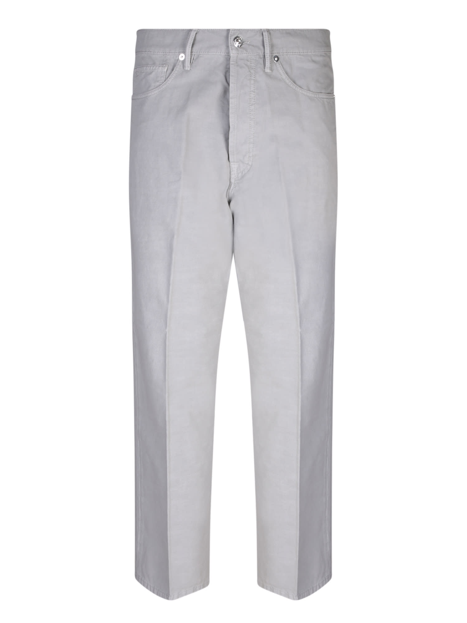 Shop Nine In The Morning Icaro Light Grey Wide Fit Jeans