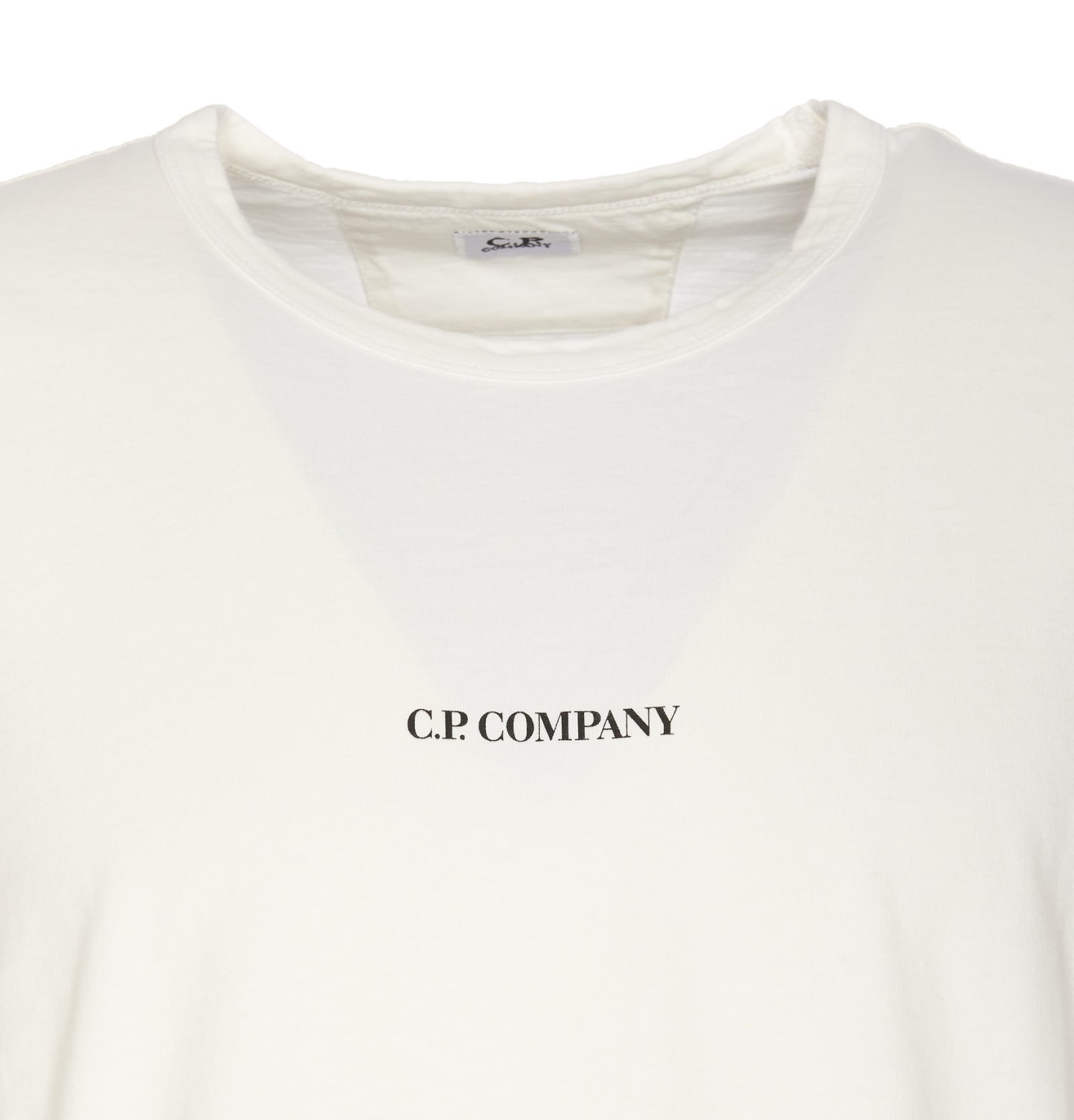 Shop C.p. Company Logo T-shirt T-shirt In Gauze White