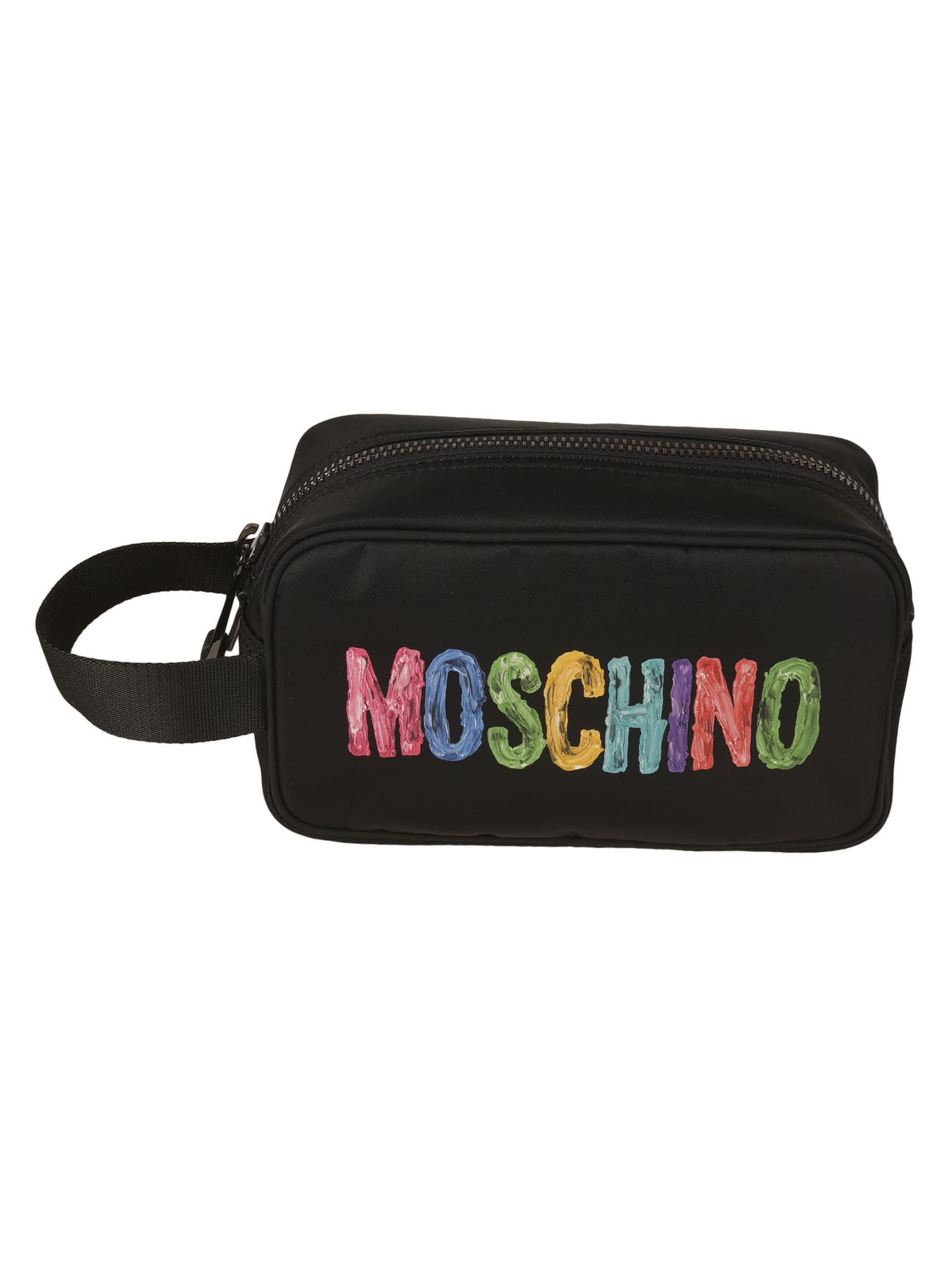 Moschino Multicolored Logo Print Wash Bag